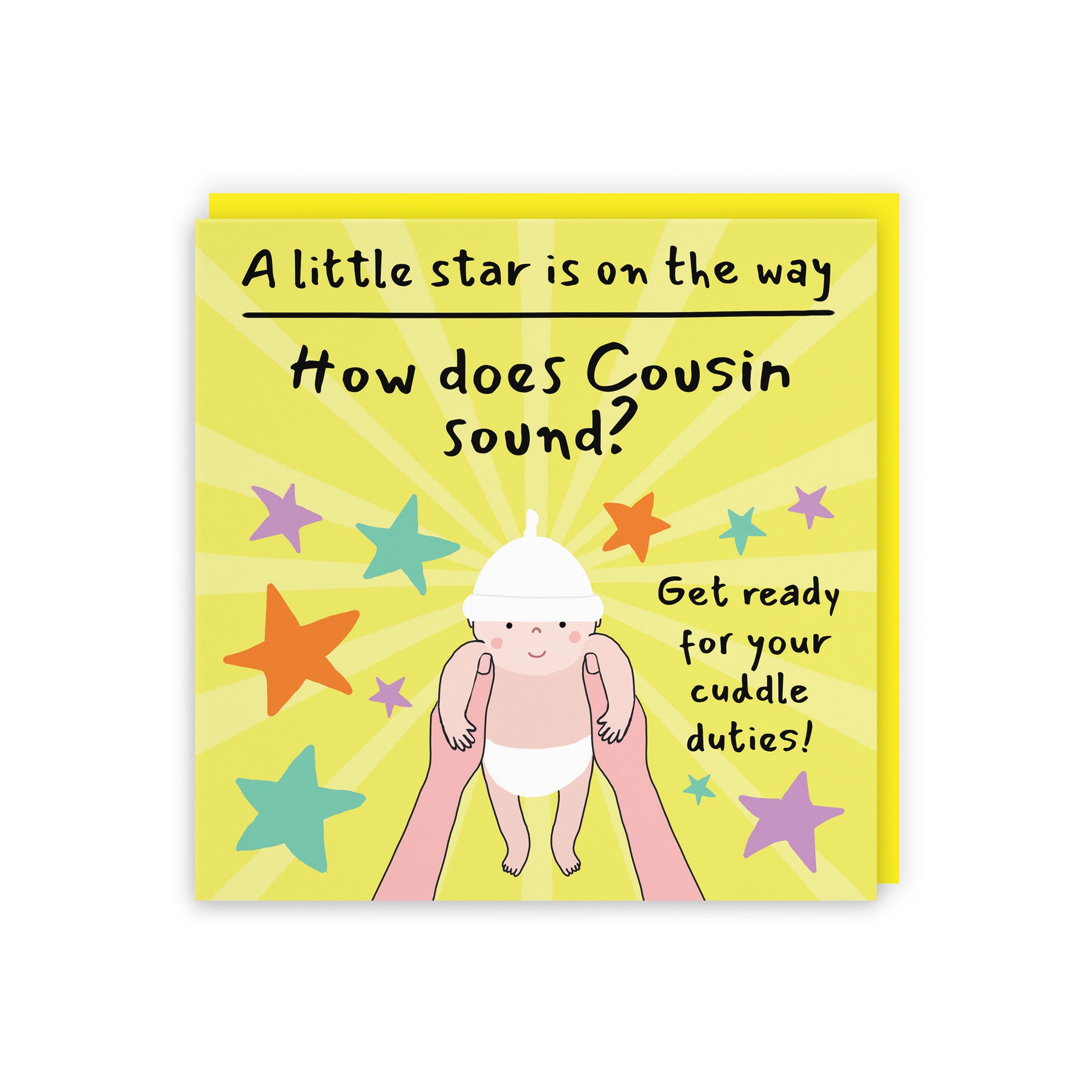 Cousin Pregnancy Announcement Reveal Card Bundle Of Joy Laugh Out Loud - Default Title (GK00825)