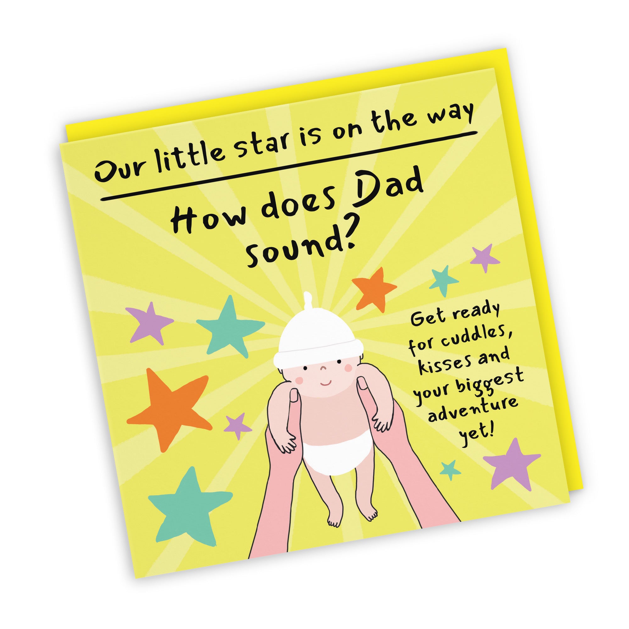 Dad Pregnancy Announcement Reveal Card Bundle Of Joy Laugh Out Loud - Default Title (GK00826)