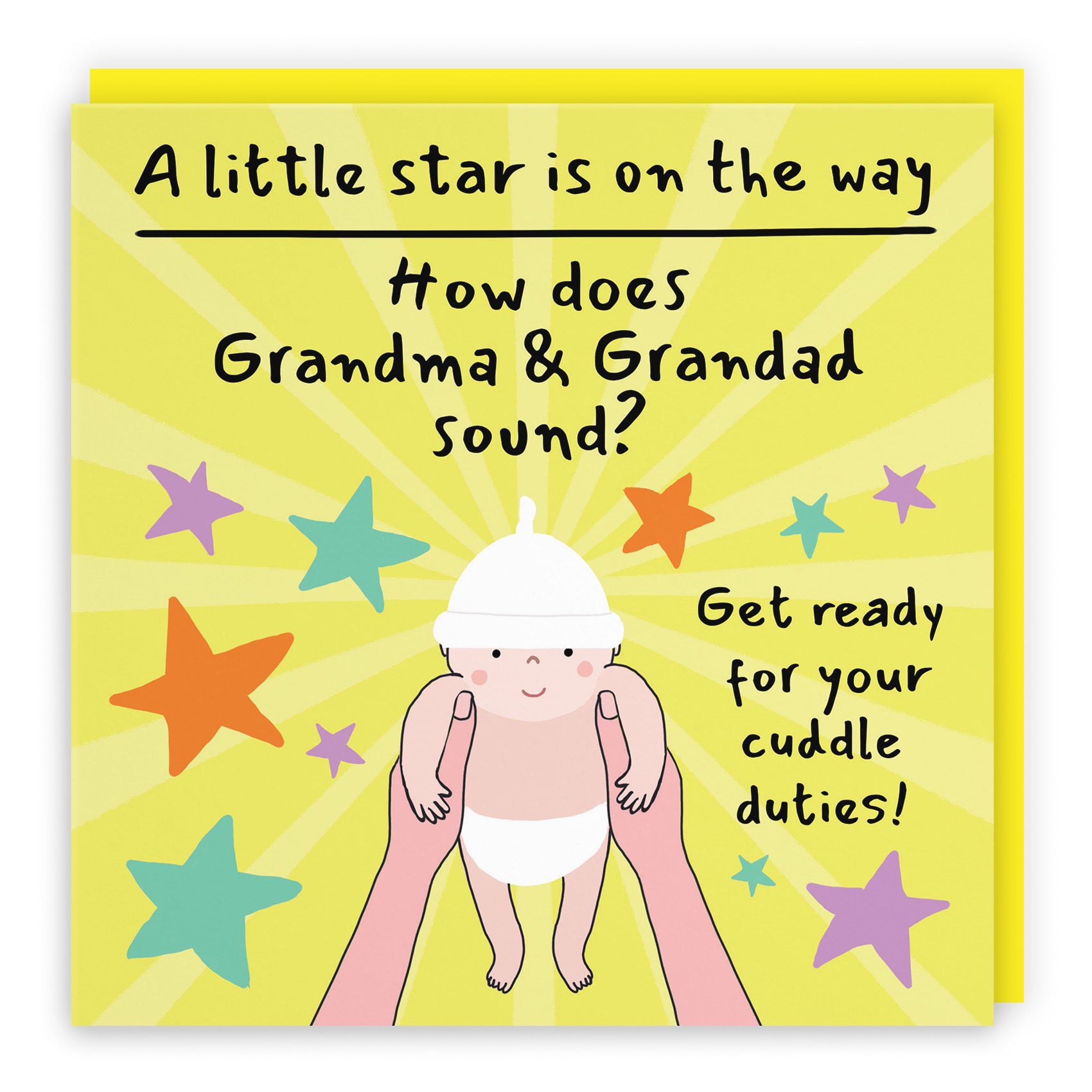 Grandma And Grandad Pregnancy Announcement Reveal Card Bundle Of Joy Laugh Out Loud - Default Title (GK00831)