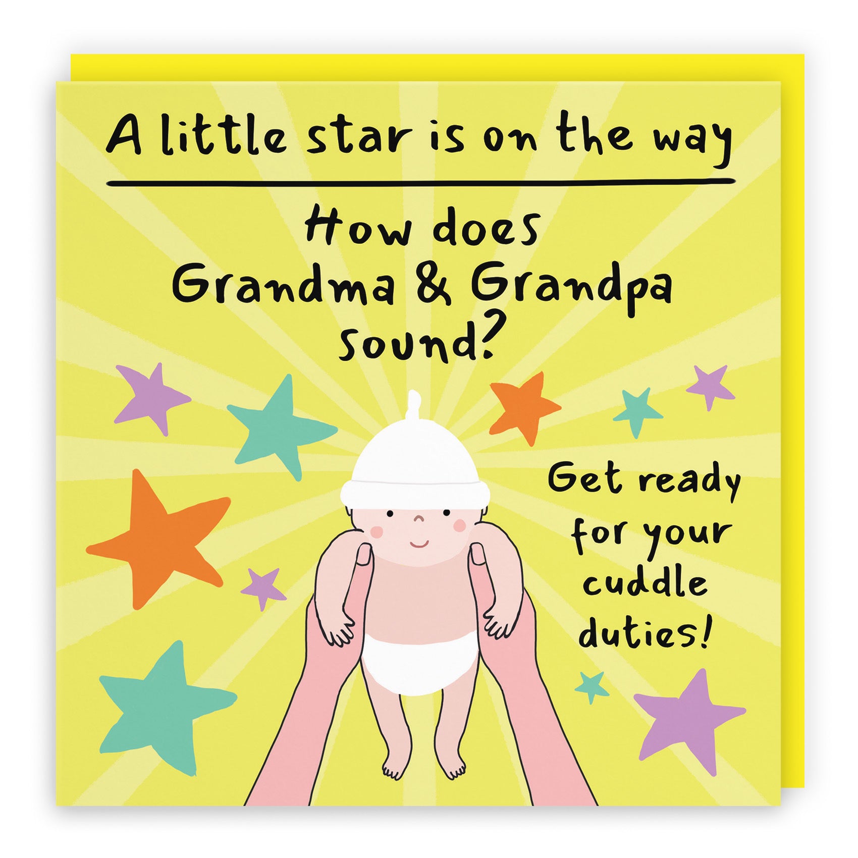 Grandma And Grandpa Pregnancy Announcement Reveal Card Bundle Of Joy Laugh Out Loud - Default Title (GK00832)