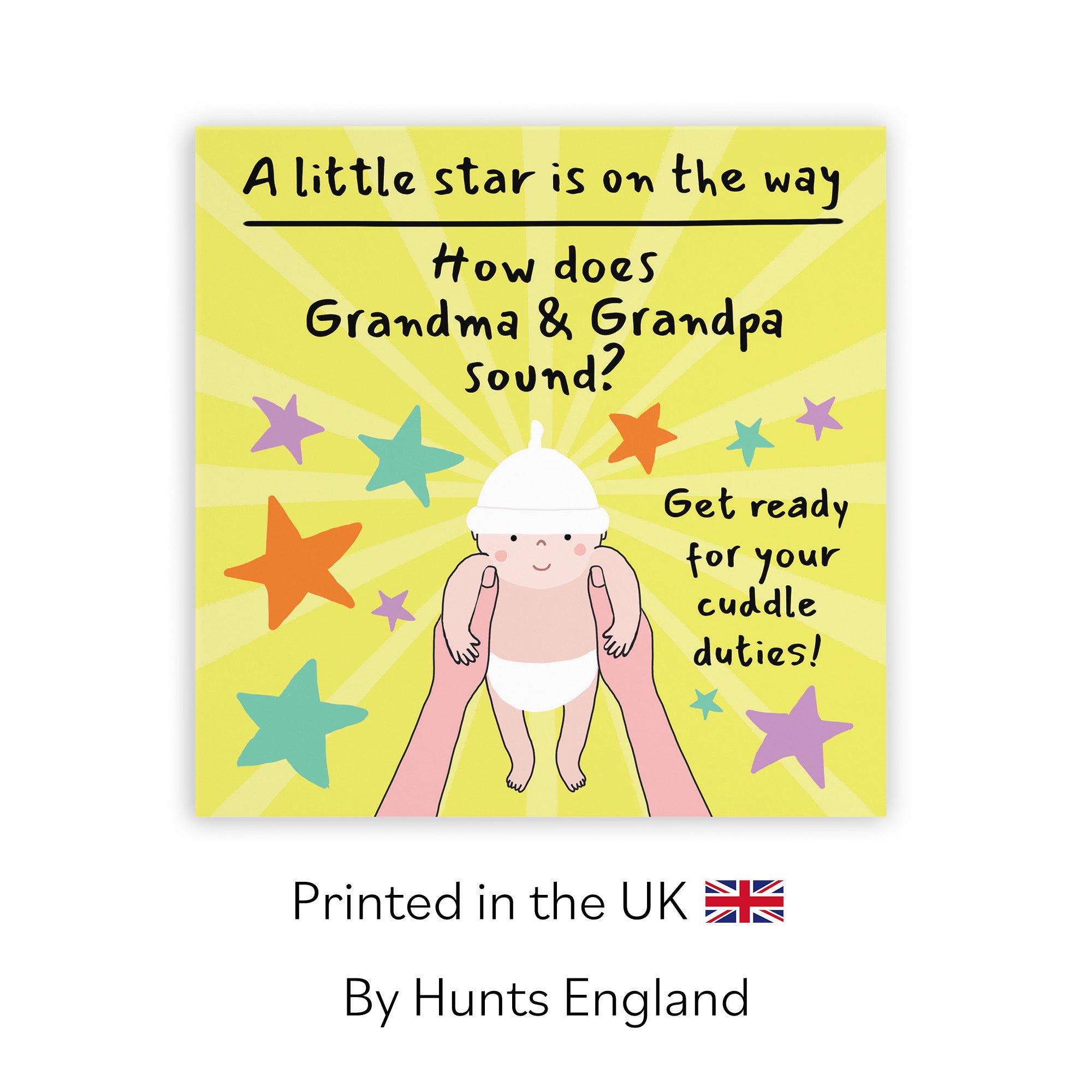 Grandma And Grandpa Pregnancy Announcement Reveal Card Bundle Of Joy Laugh Out Loud - Default Title (GK00832)