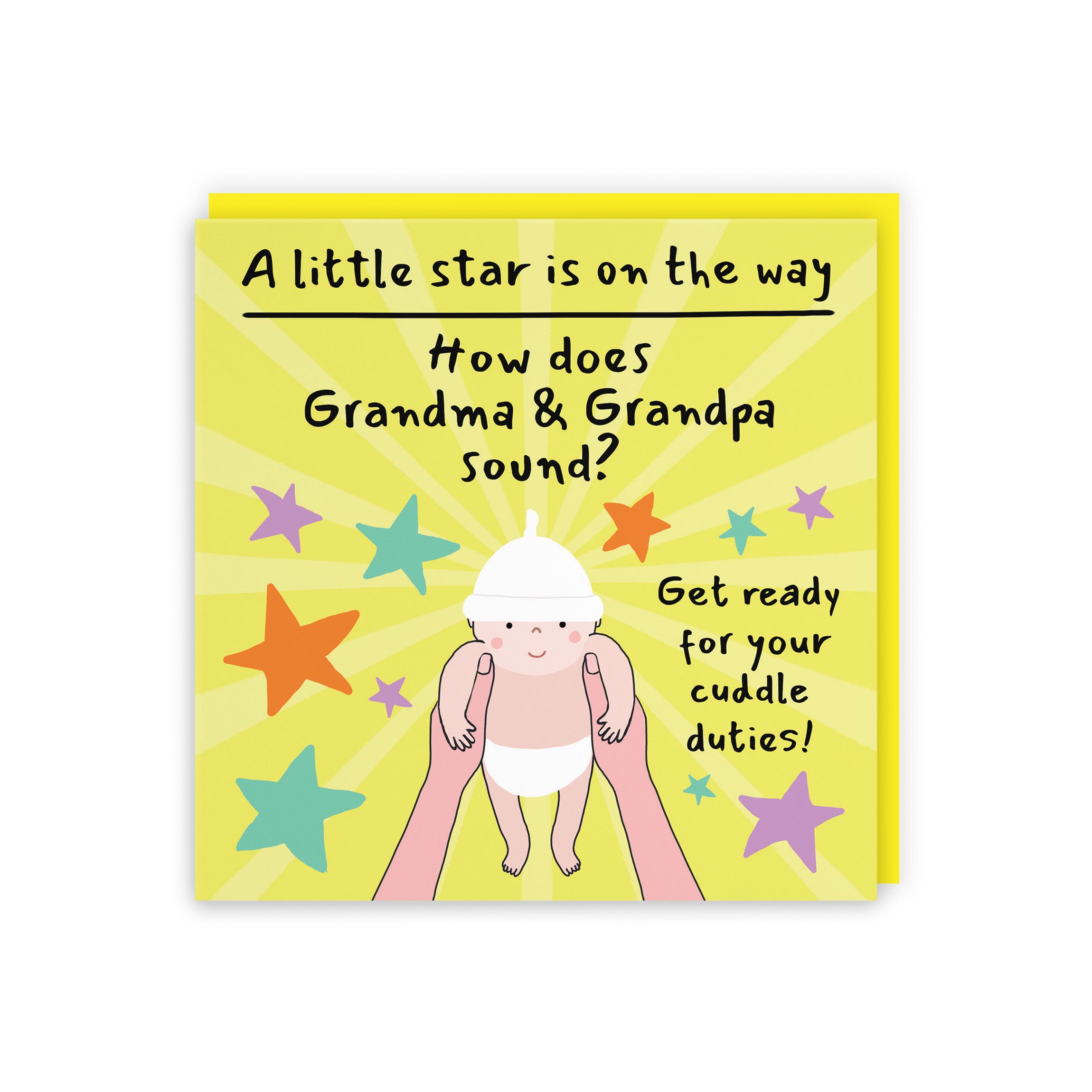Grandma And Grandpa Pregnancy Announcement Reveal Card Bundle Of Joy Laugh Out Loud - Default Title (GK00832)