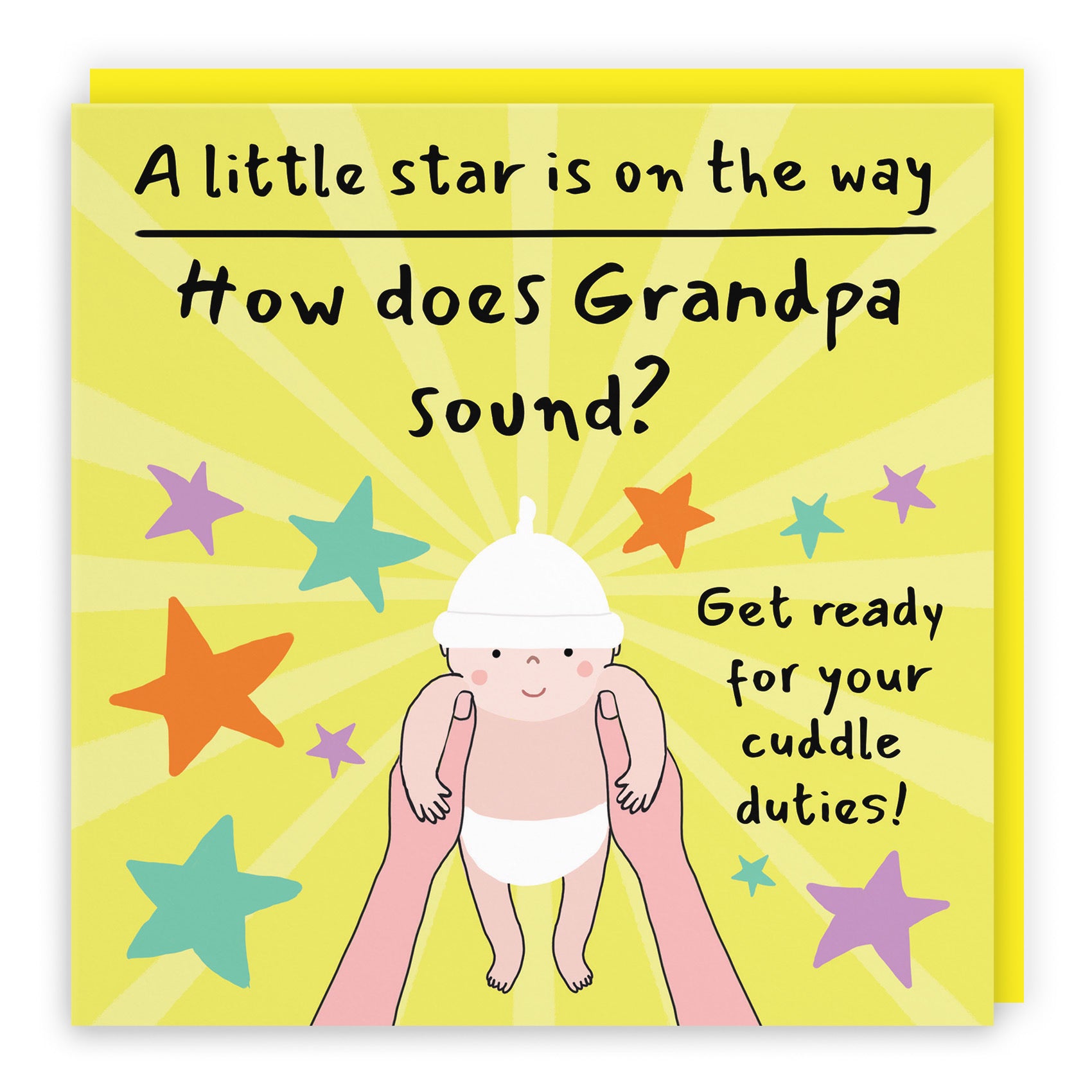 Grandpa Pregnancy Announcement Reveal Card Bundle Of Joy Laugh Out Loud - Default Title (GK00833)