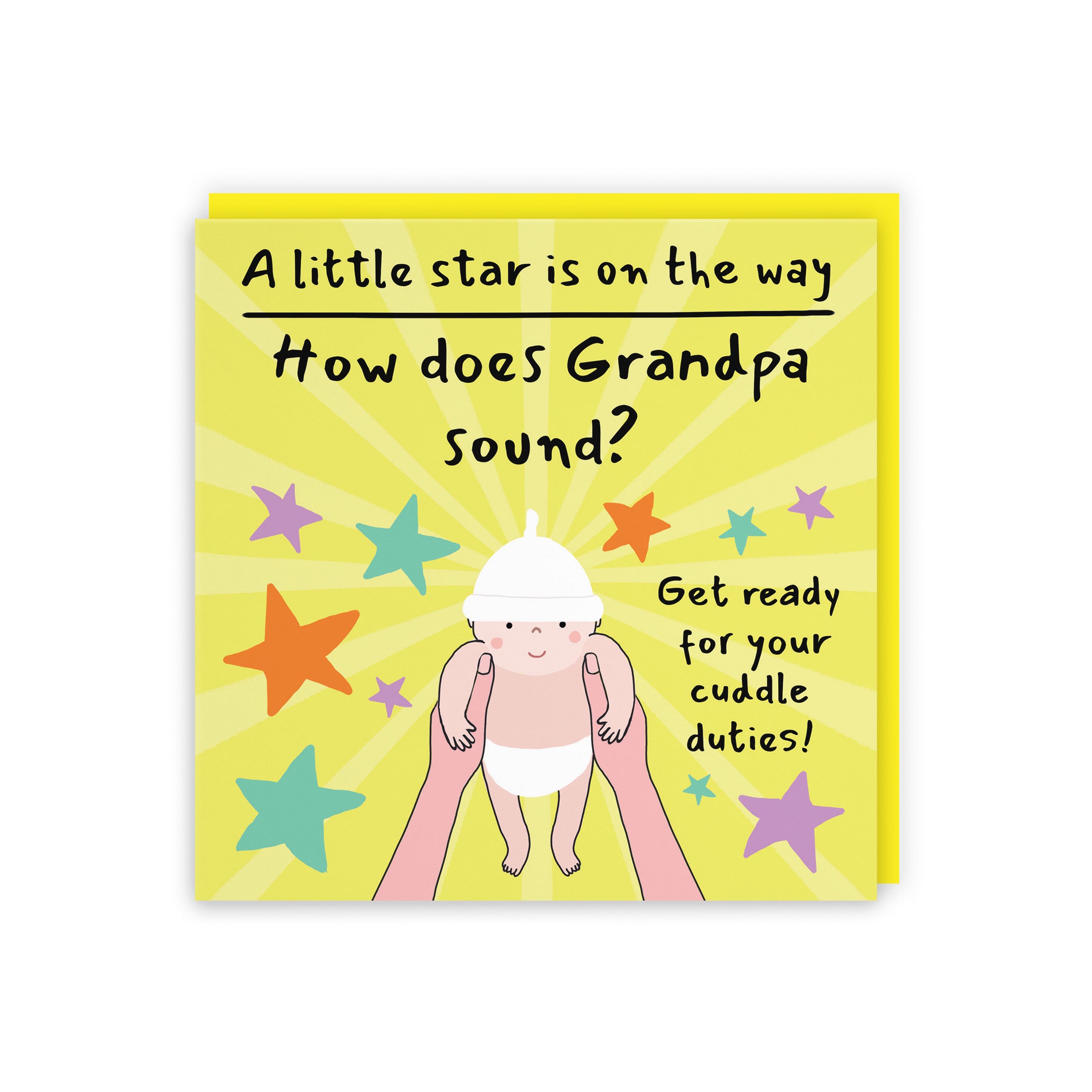 Grandpa Pregnancy Announcement Reveal Card Bundle Of Joy Laugh Out Loud - Default Title (GK00833)
