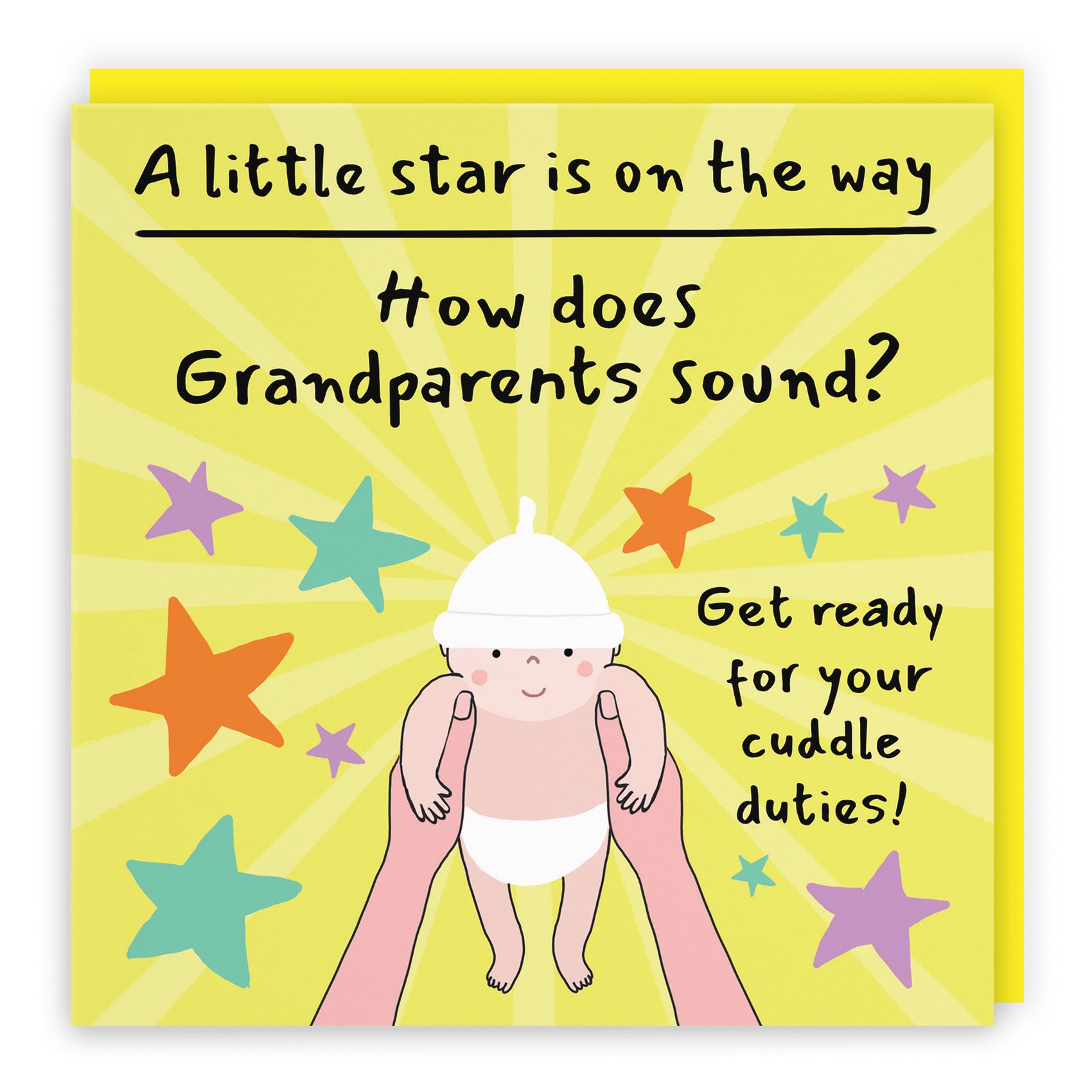 Grandparents Pregnancy Announcement Reveal Card Bundle Of Joy Laugh Out Loud - Default Title (GK00834)