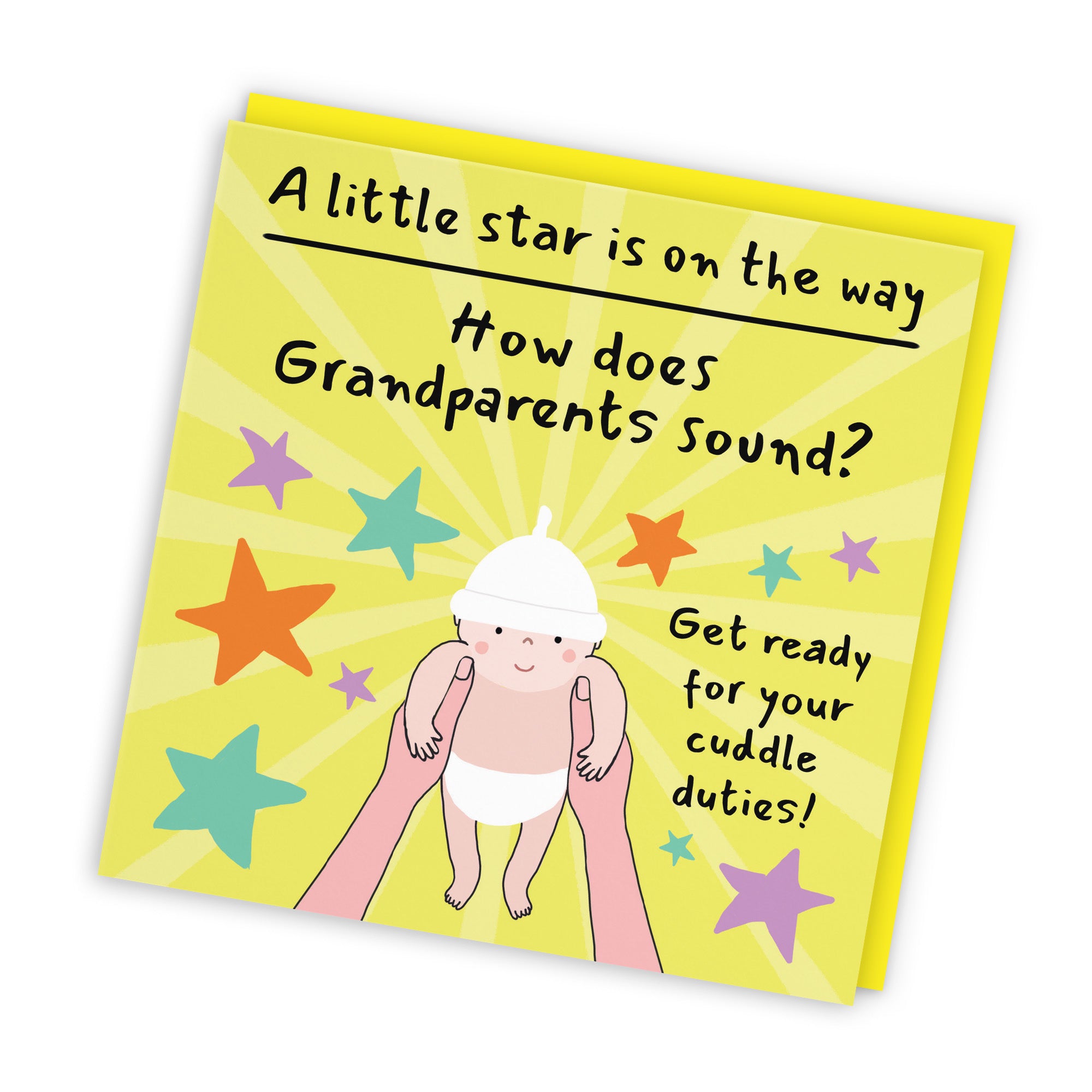 Grandparents Pregnancy Announcement Reveal Card Bundle Of Joy Laugh Out Loud - Default Title (GK00834)