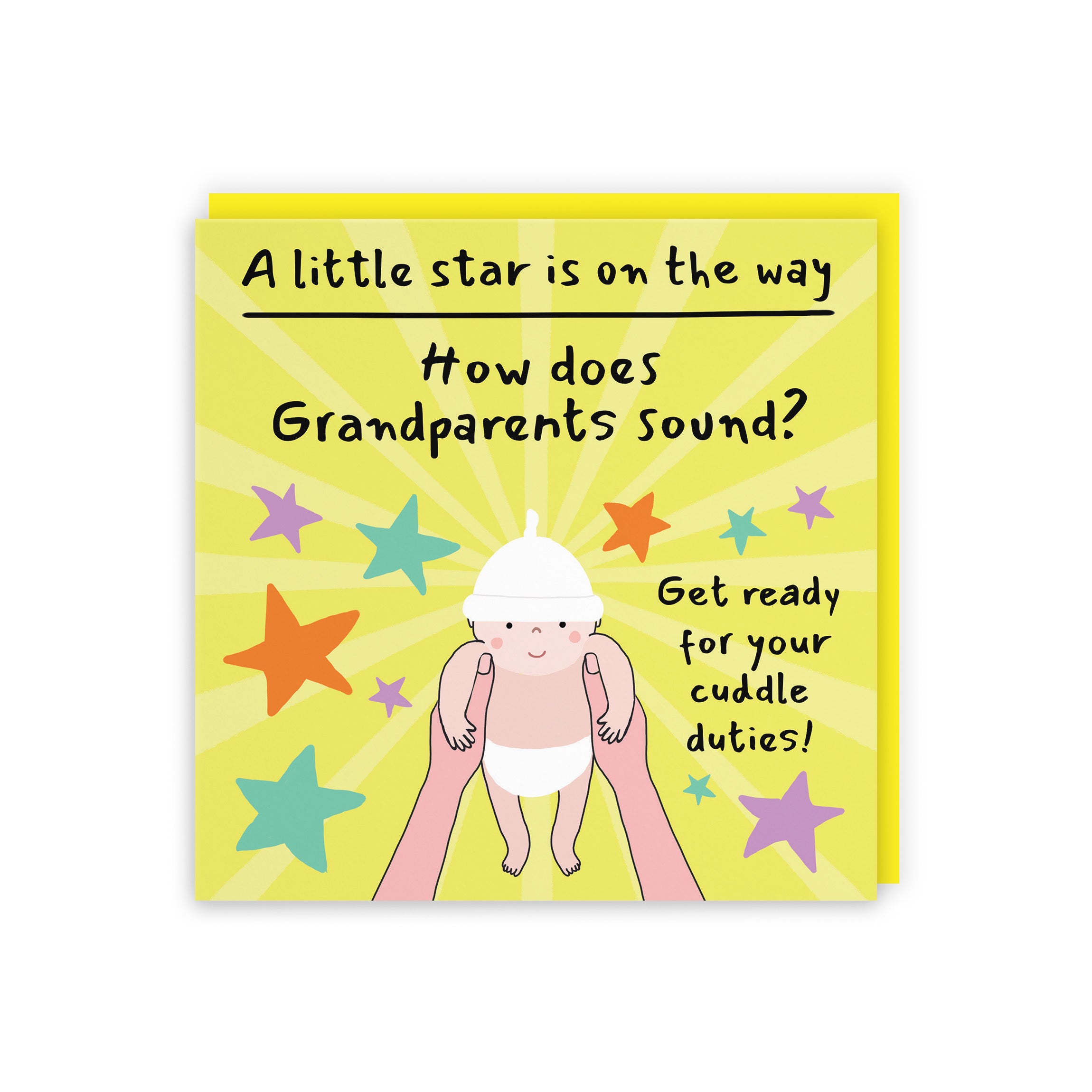 Grandparents Pregnancy Announcement Reveal Card Bundle Of Joy Laugh Out Loud - Default Title (GK00834)