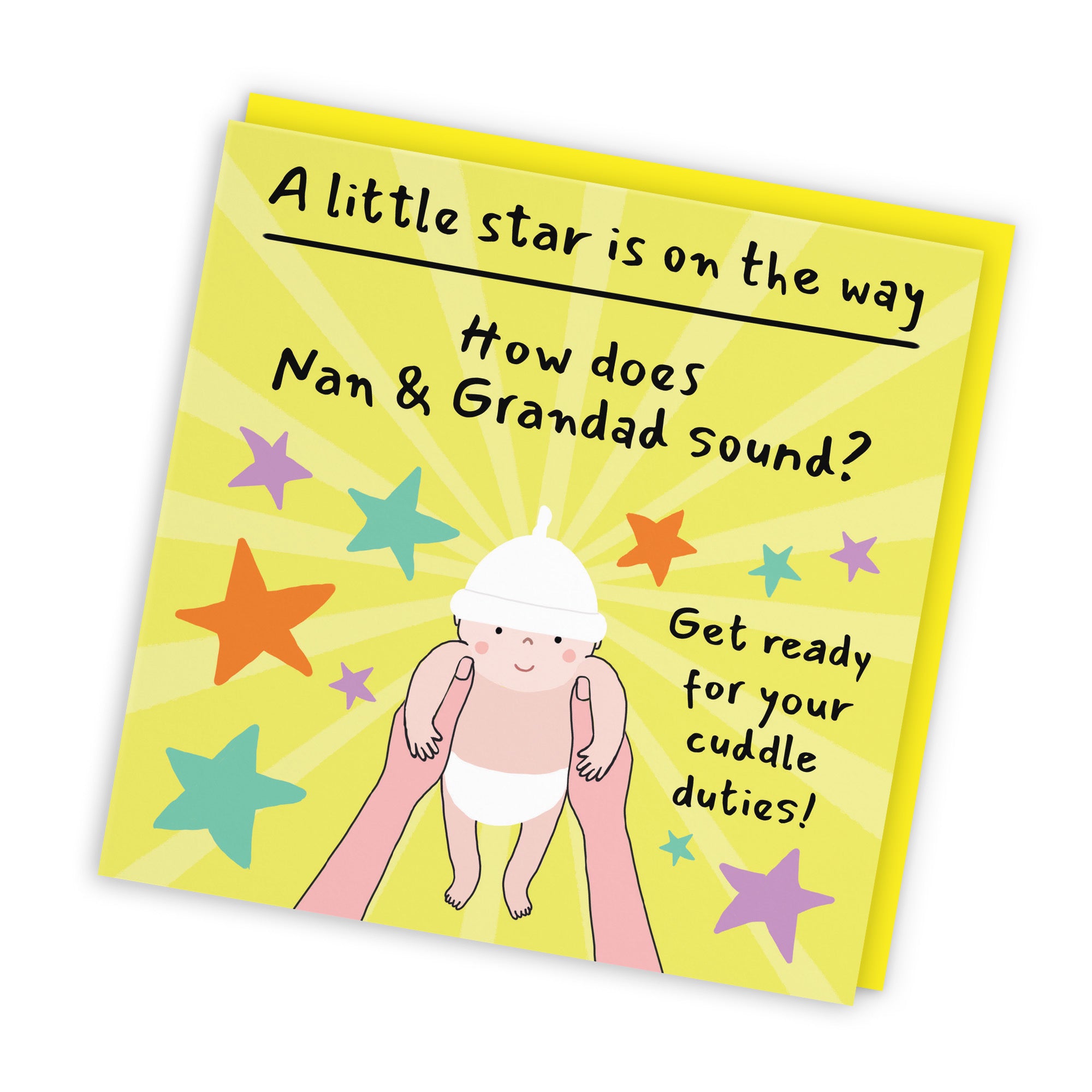 Nan And Grandad Pregnancy Announcement Reveal Card Bundle Of Joy Laugh Out Loud - Default Title (GK00843)