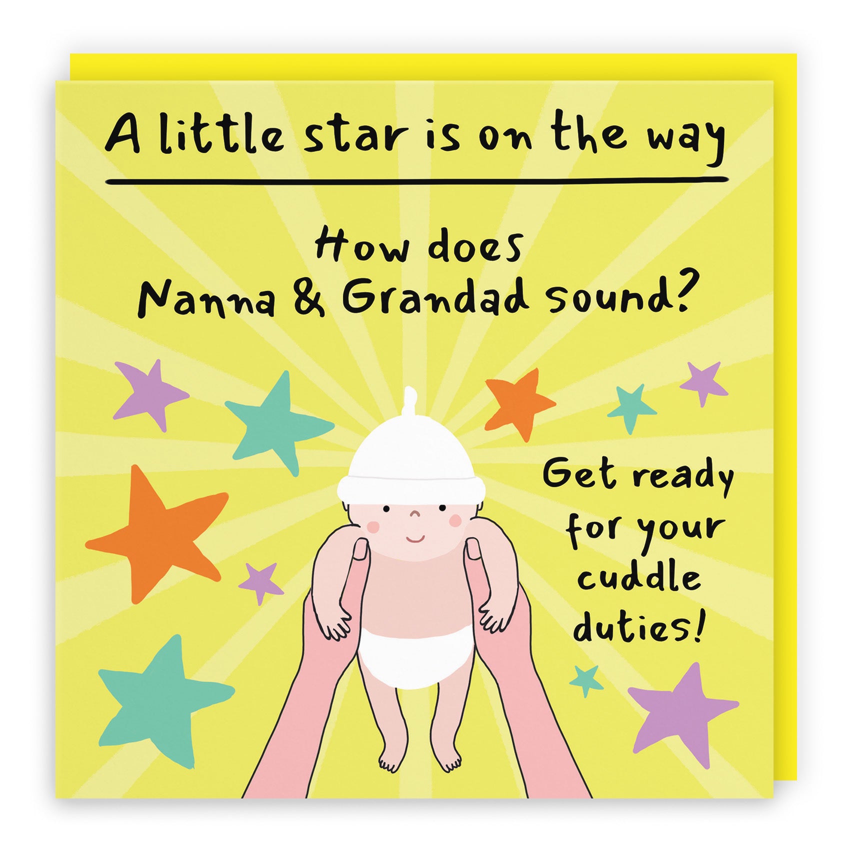 Nanna And Grandad Pregnancy Announcement Reveal Card Bundle Of Joy Laugh Out Loud - Default Title (GK00845)