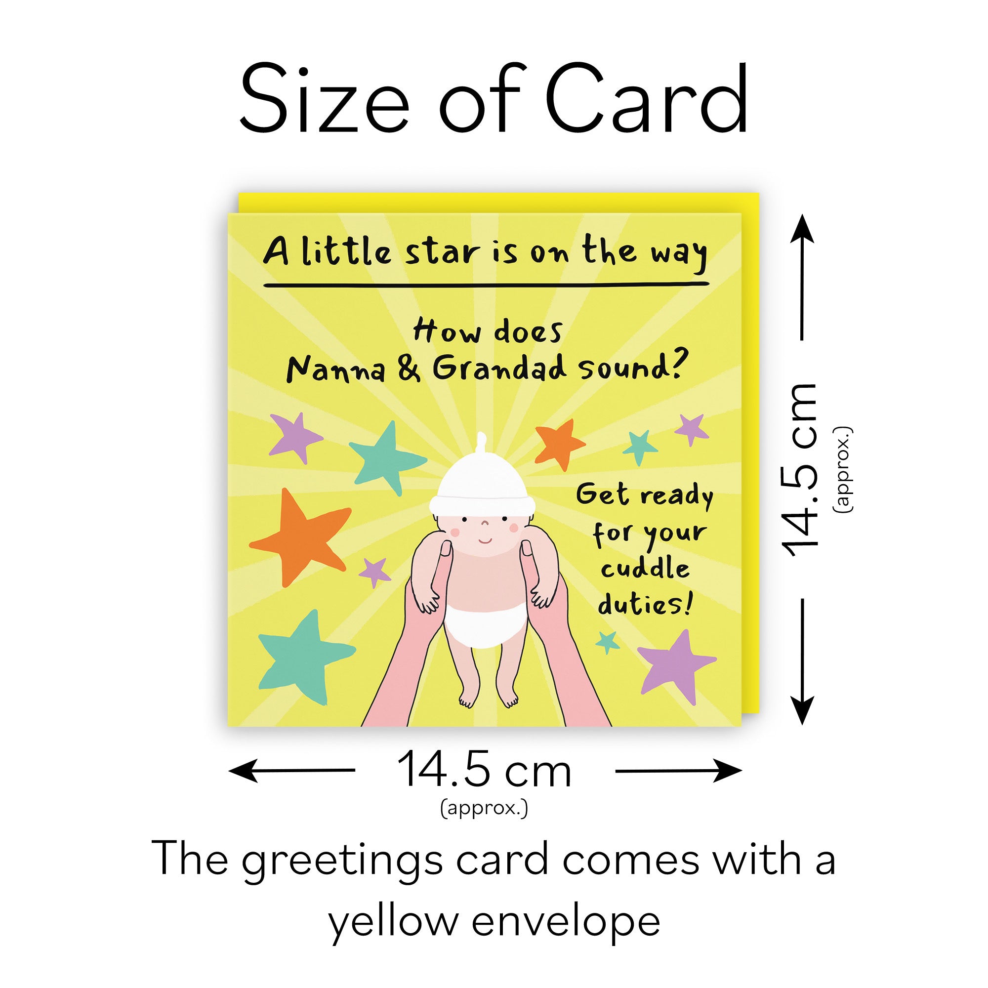 Nanna And Grandad Pregnancy Announcement Reveal Card Bundle Of Joy Laugh Out Loud - Default Title (GK00845)