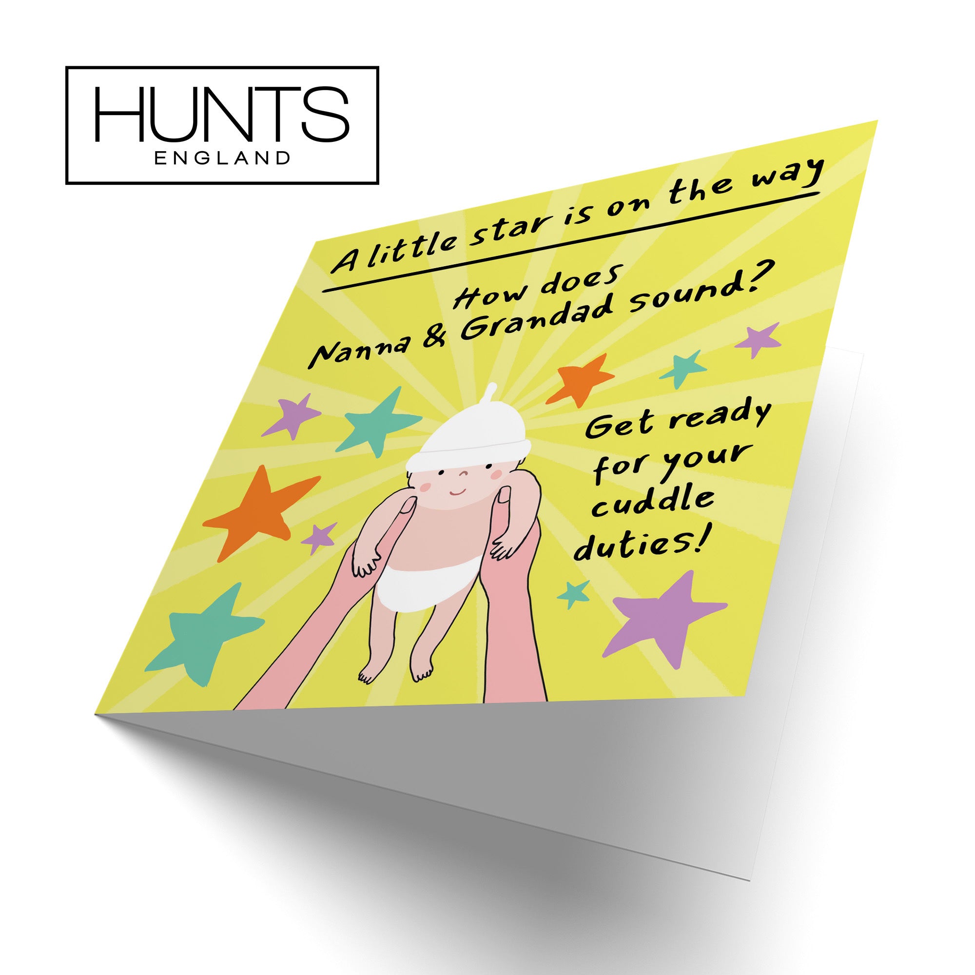 Nanna And Grandad Pregnancy Announcement Reveal Card Bundle Of Joy Laugh Out Loud - Default Title (GK00845)