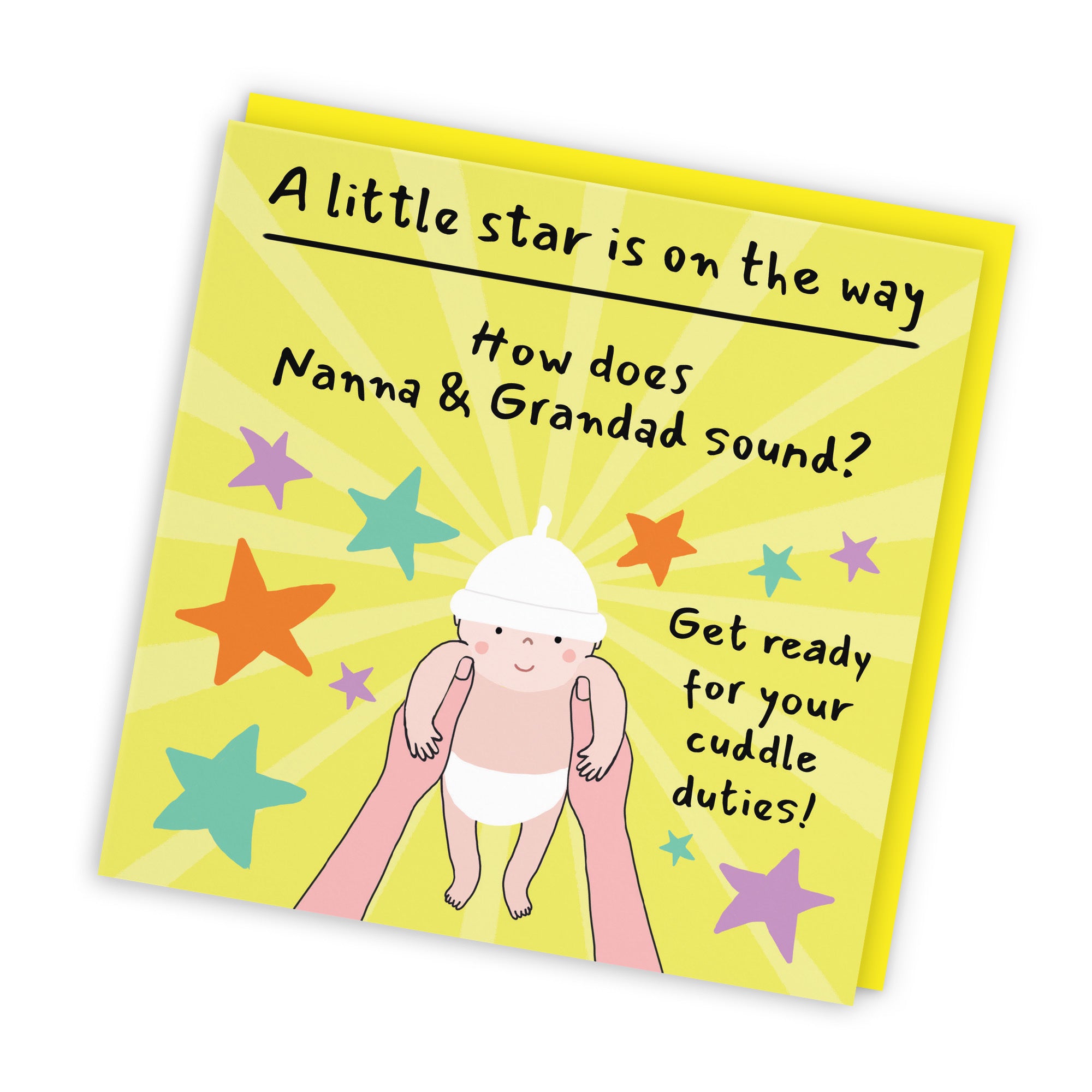 Nanna And Grandad Pregnancy Announcement Reveal Card Bundle Of Joy Laugh Out Loud - Default Title (GK00845)