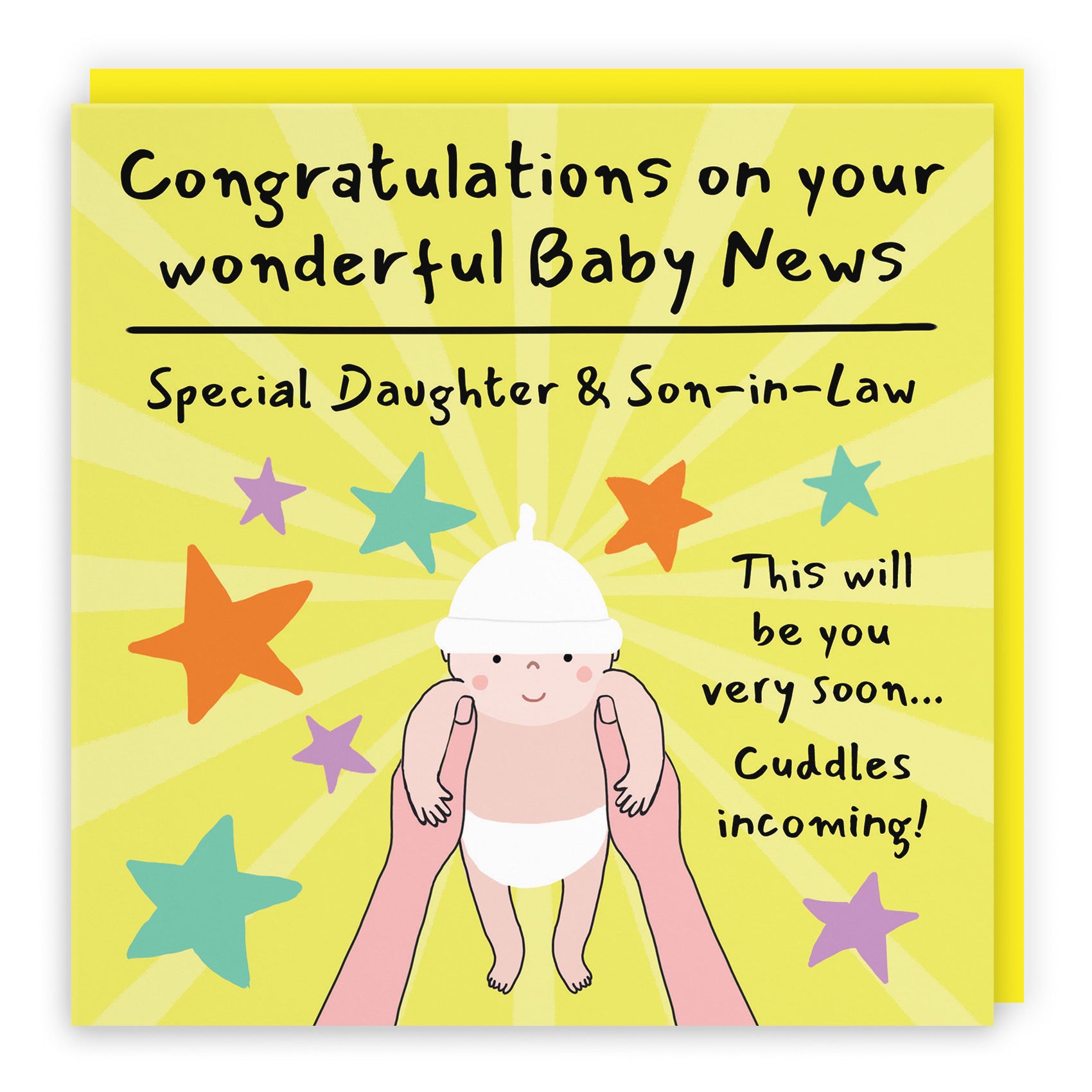 Daughter And Son-in-Law Congratulations Pregnancy Card Bundle Of Joy Laugh Out Loud - Default Title (GK00851)