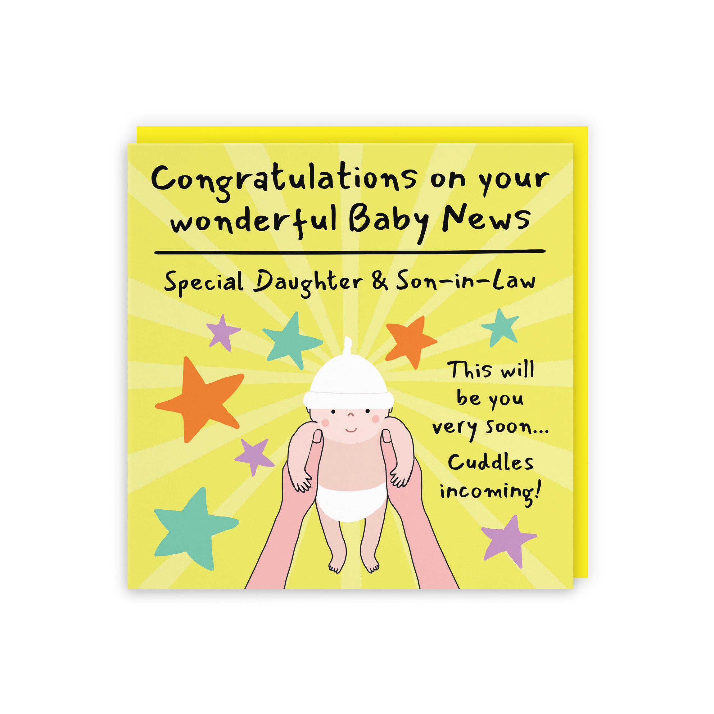 Daughter And Son-in-Law Congratulations Pregnancy Card Bundle Of Joy Laugh Out Loud - Default Title (GK00851)
