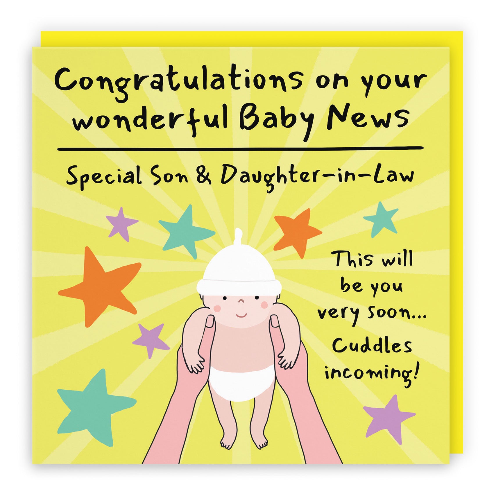 Son And Daughter-in-Law Congratulations Pregnancy Card Bundle Of Joy Laugh Out Loud - Default Title (GK00863)