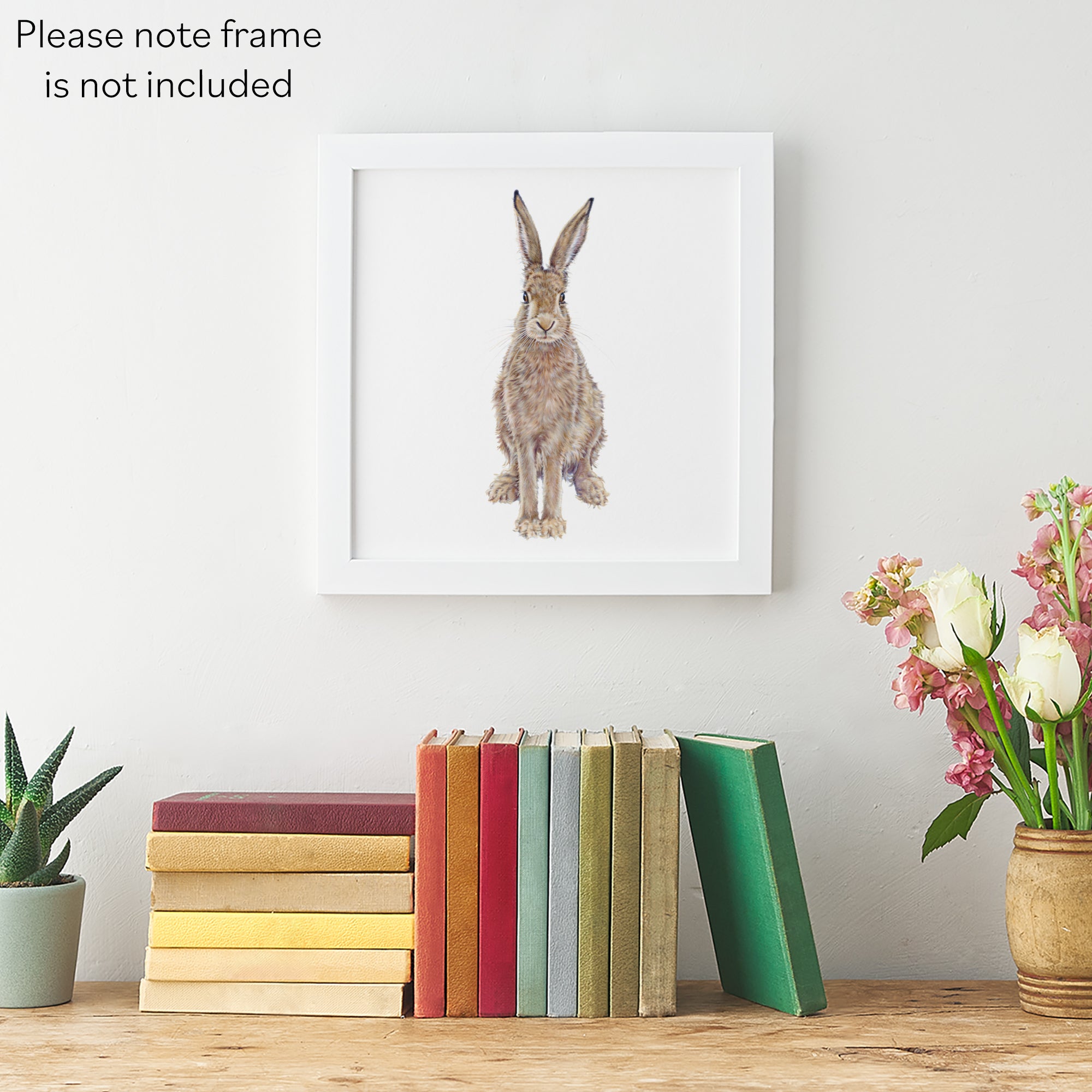 'The Hare' Fine Art Unframed Square Print Milo's Gallery