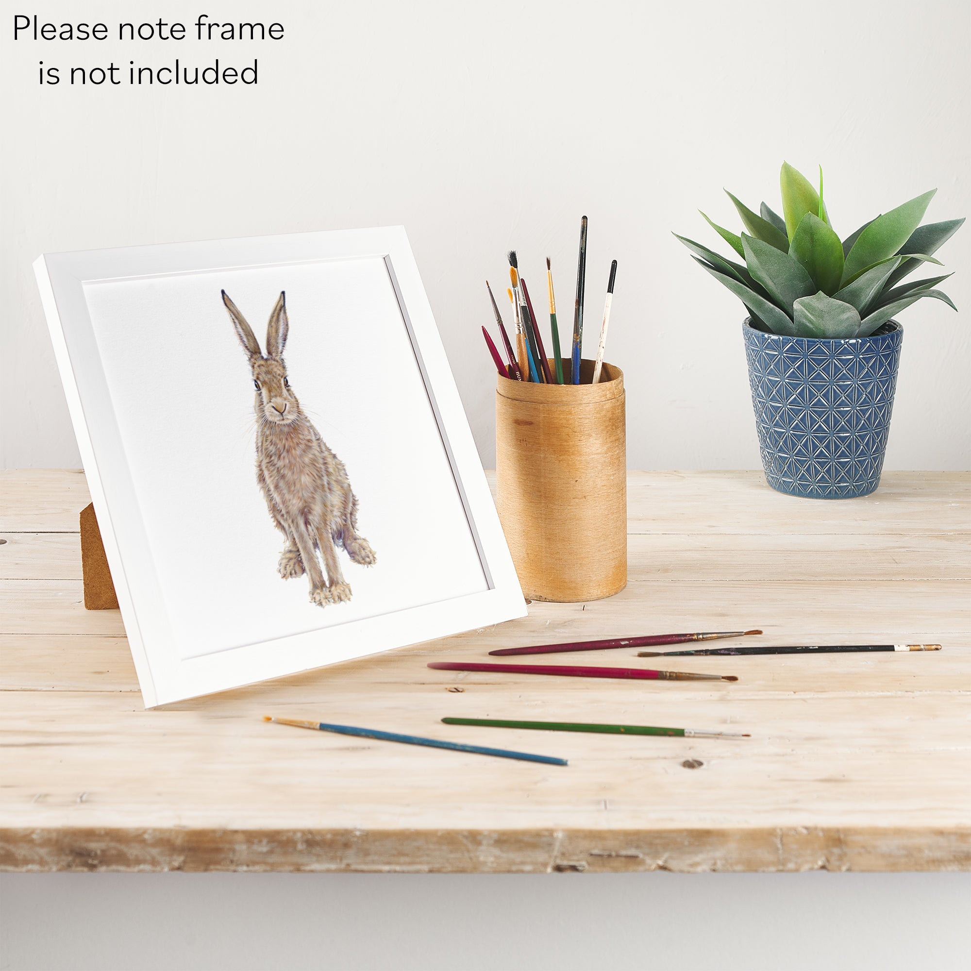 'The Hare' Fine Art Unframed Square Print Milo's Gallery