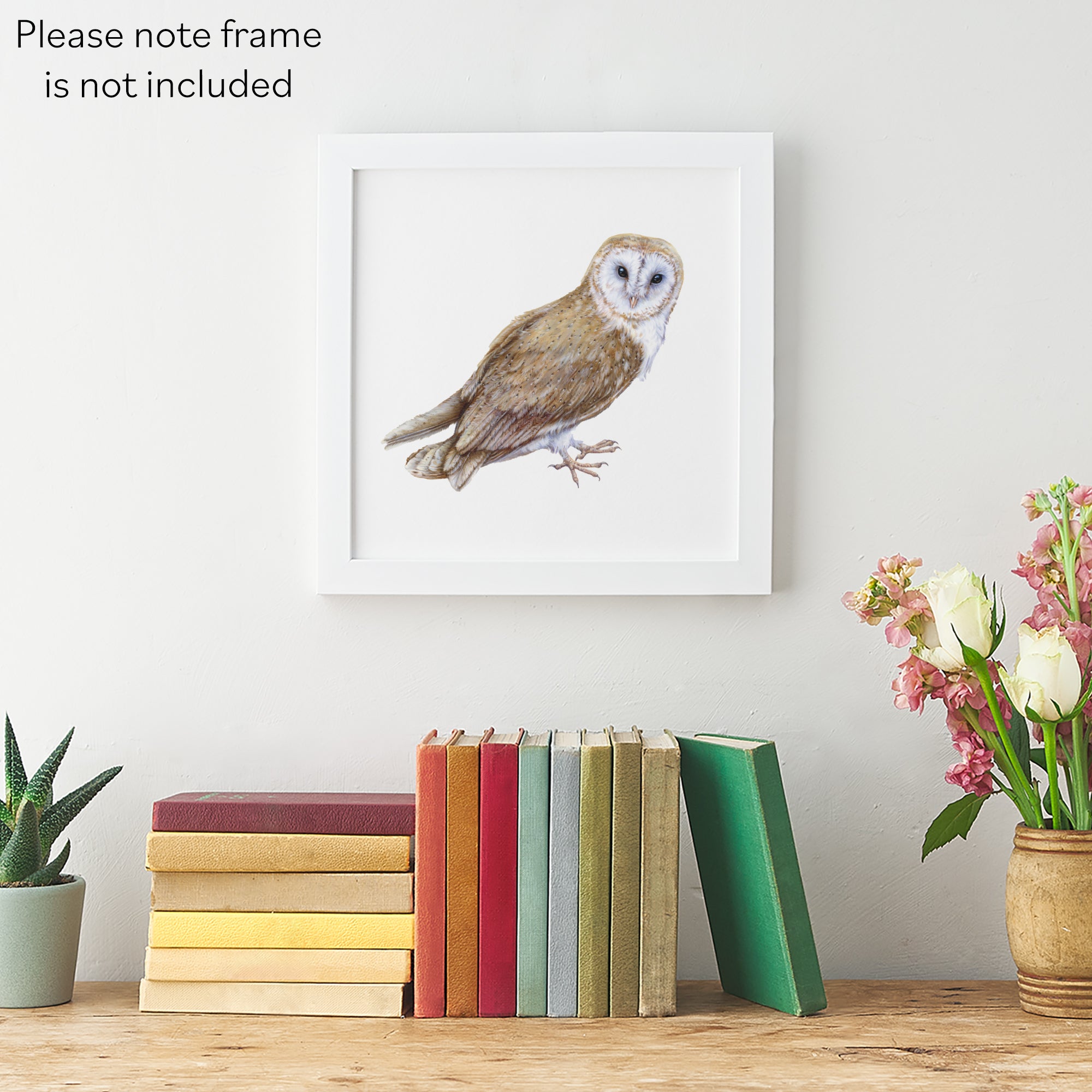 'The Owl' Fine Art Unframed Square Print Milo's Gallery