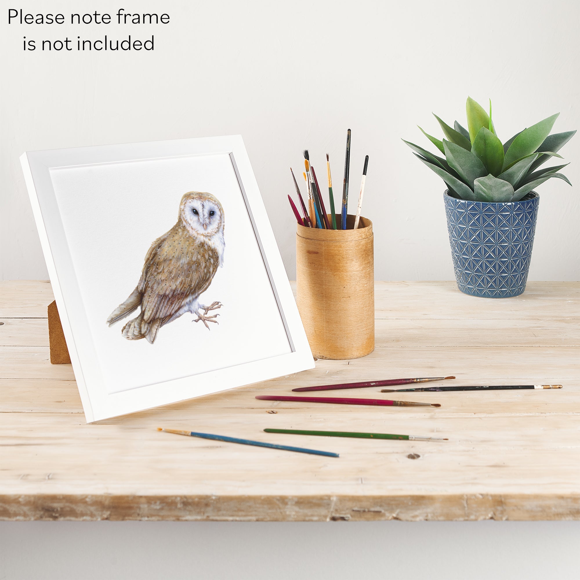 'The Owl' Fine Art Unframed Square Print Milo's Gallery