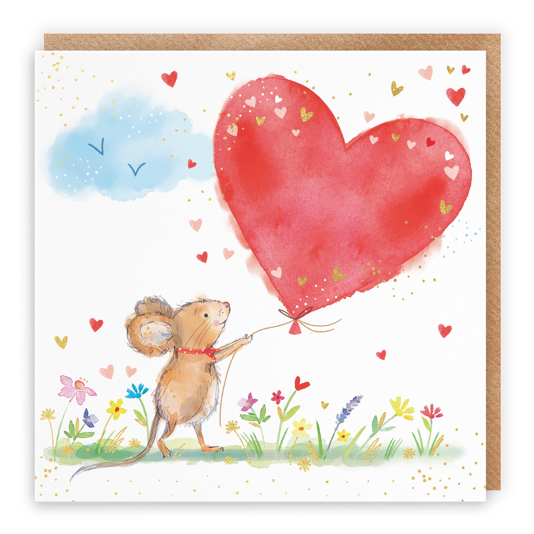 Any Occasion Card Gold Foil Marty The Mouse - Default Title (LCH00782)