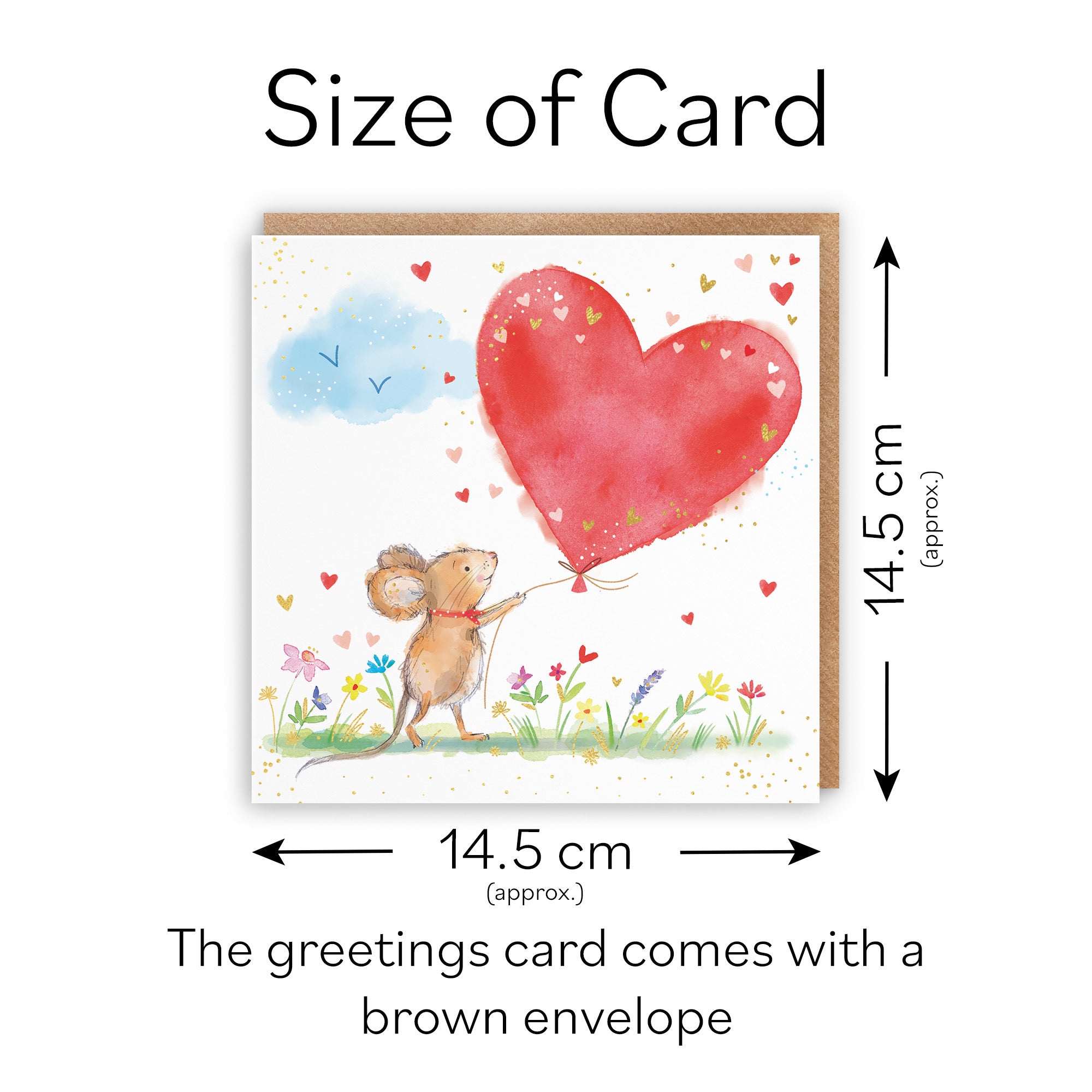 Any Occasion Card Gold Foil Marty The Mouse - Default Title (LCH00782)