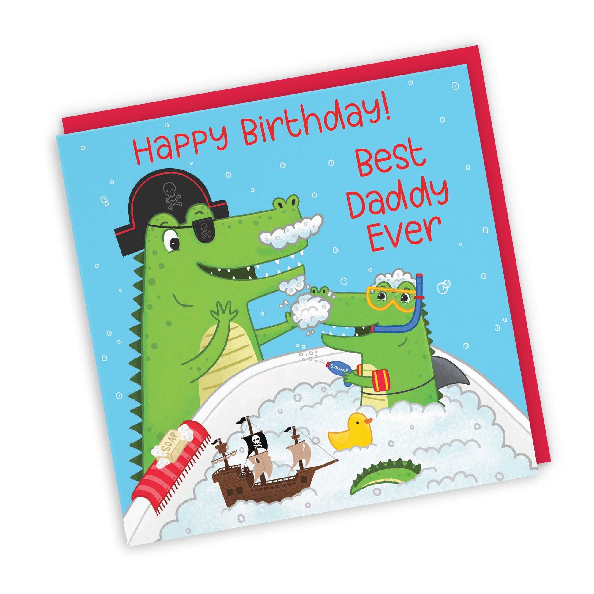 Daddy Birthday Crocodile Bath Time Card Imagination - Default Title (LG01642)