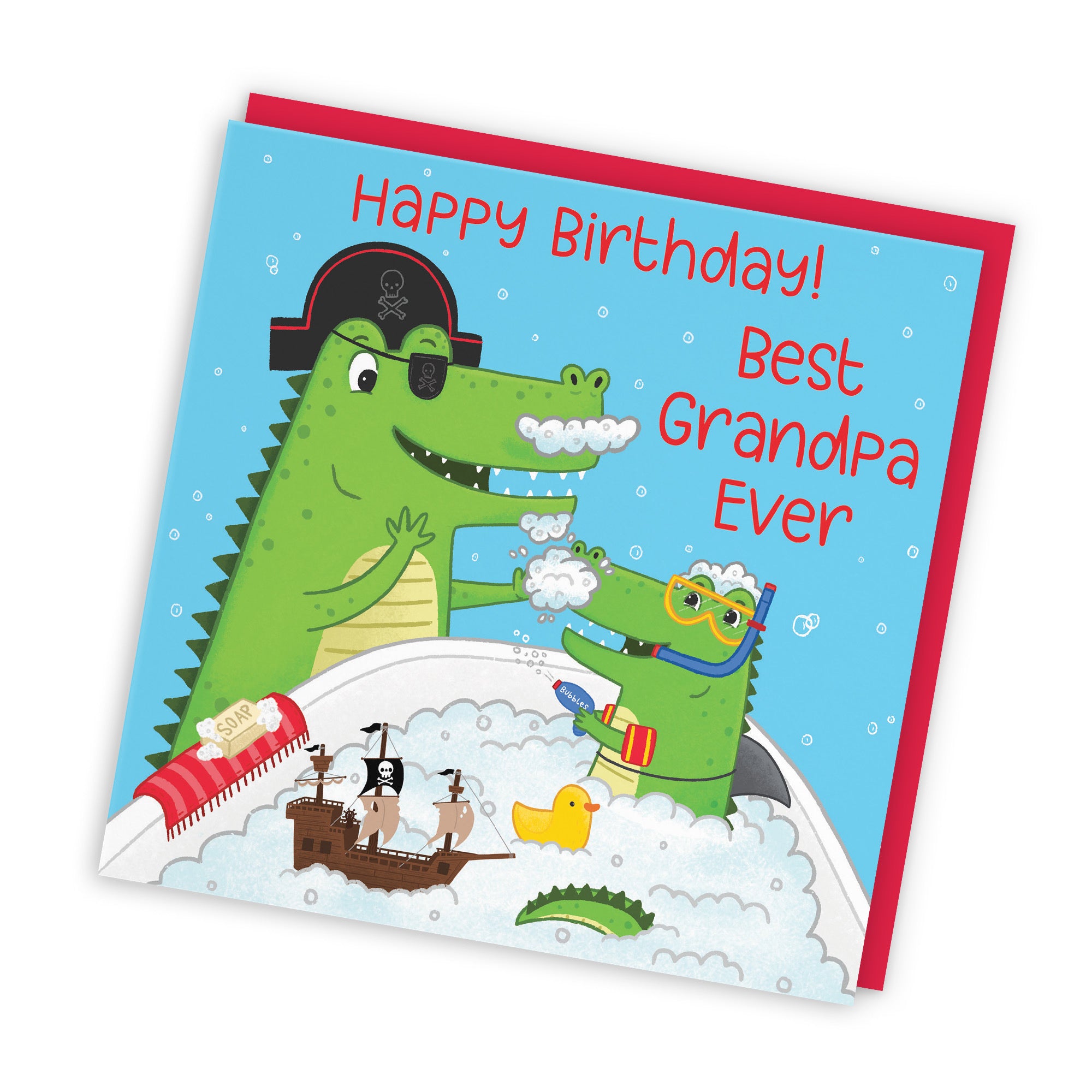 Grandpa Birthday Crocodile Bath Time Card Imagination - Default Title (LG01644)