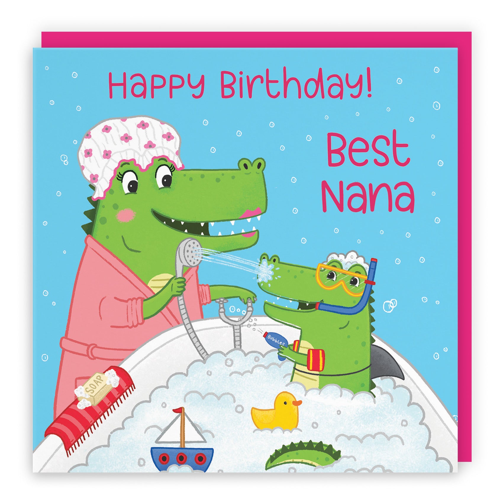Nana Birthday Crocodile Bath Time Card Imagination - Default Title (LG01645)