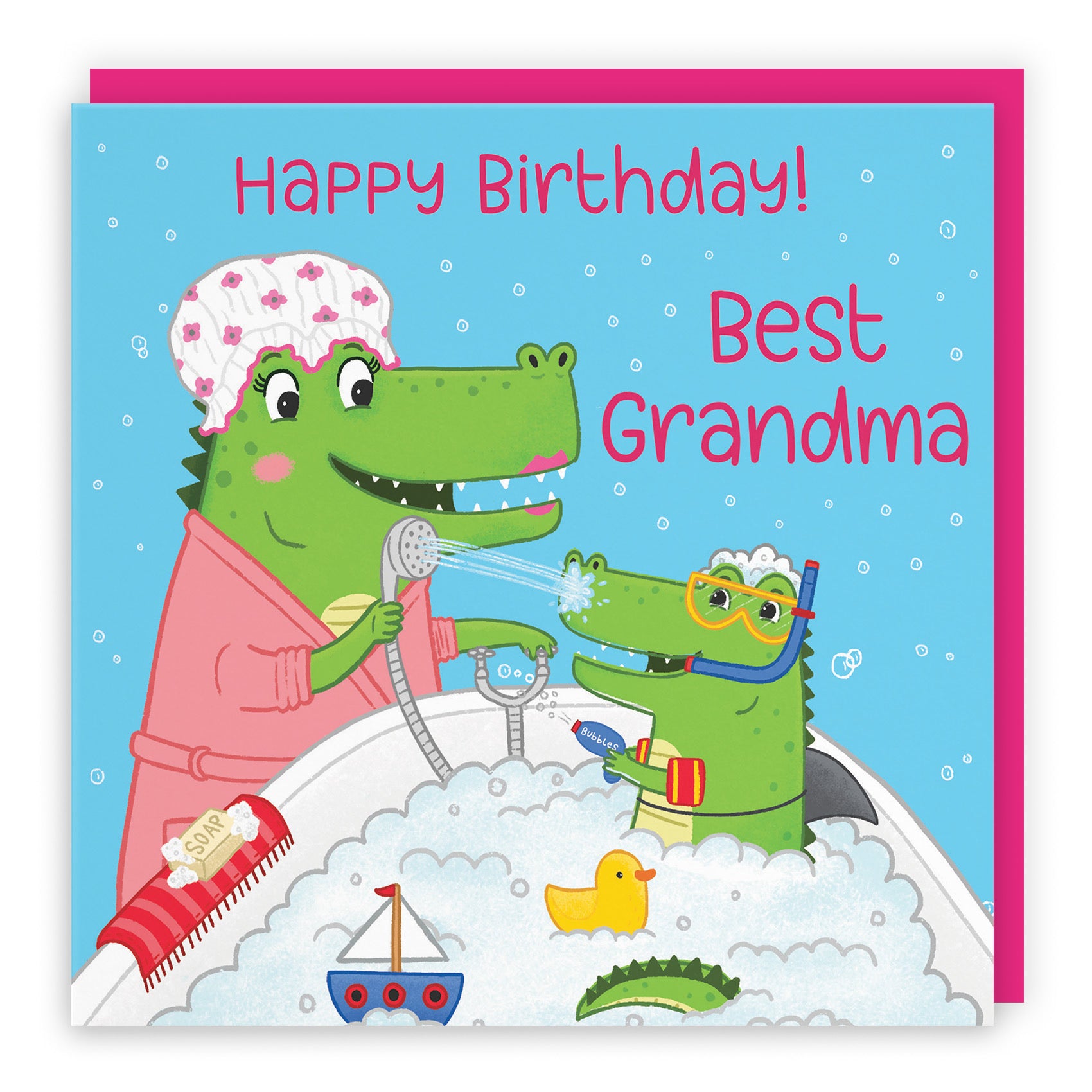 Grandma Birthday Crocodile Bath Time Card Imagination - Default Title (LG01646)
