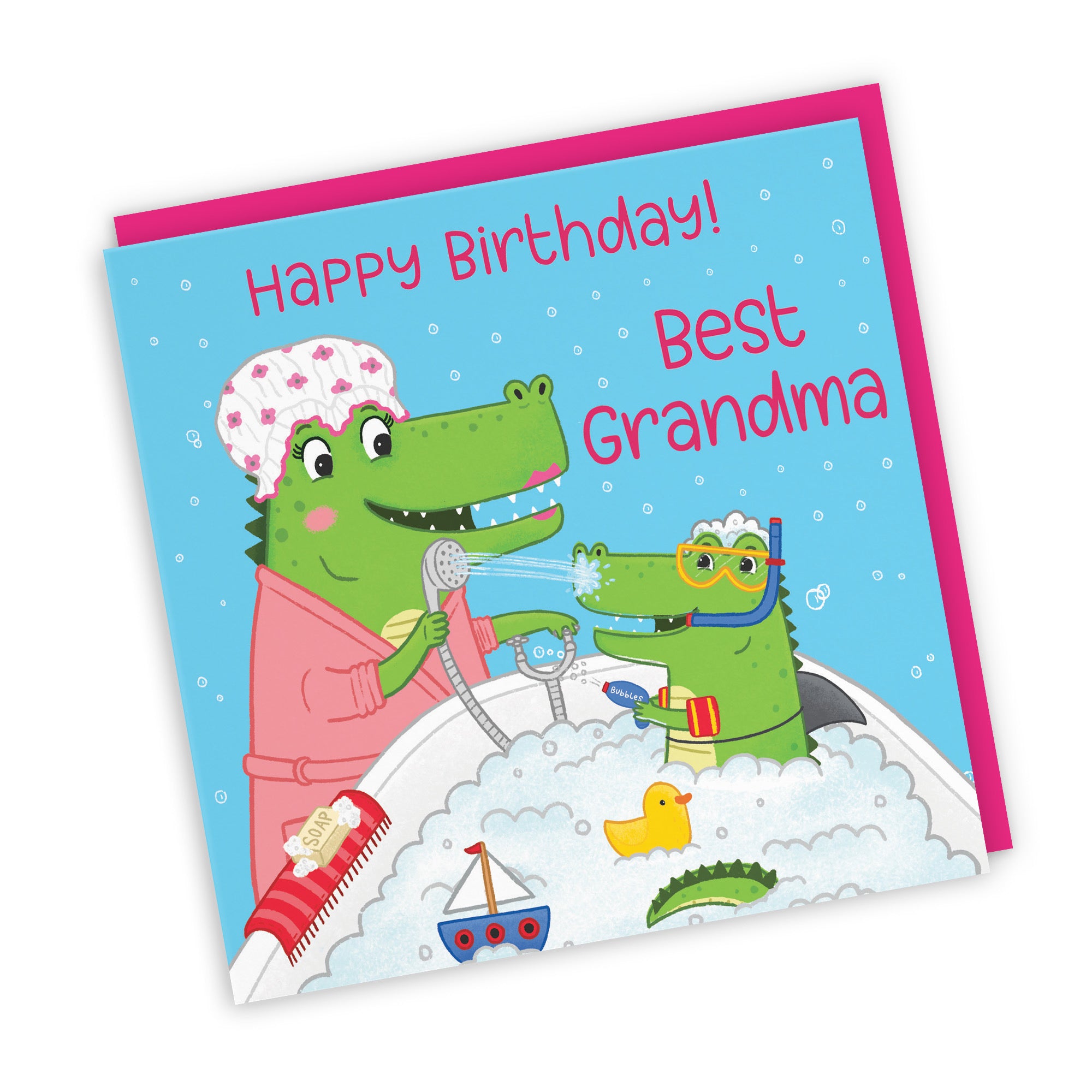 Grandma Birthday Crocodile Bath Time Card Imagination - Default Title (LG01646)