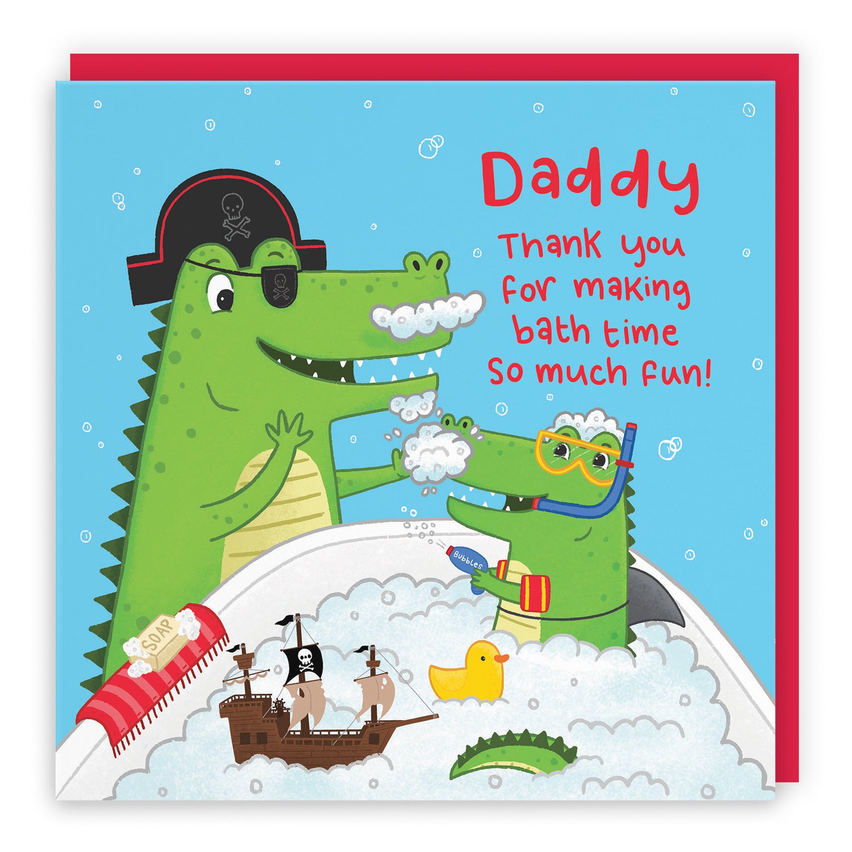 Daddy Crocodile Bath Time Card Imagination - Default Title (LG01647)