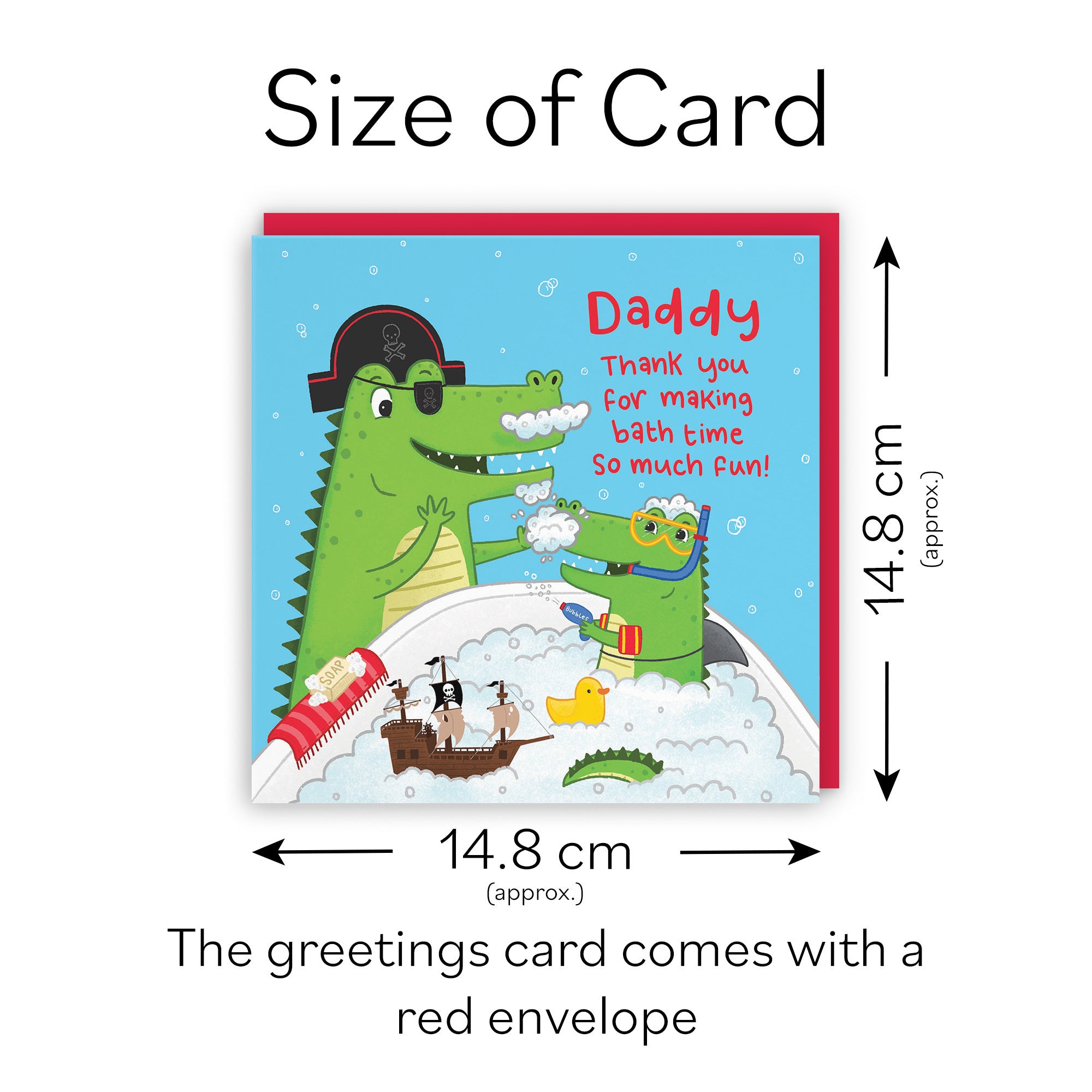 Daddy Crocodile Bath Time Card Imagination - Default Title (LG01647)