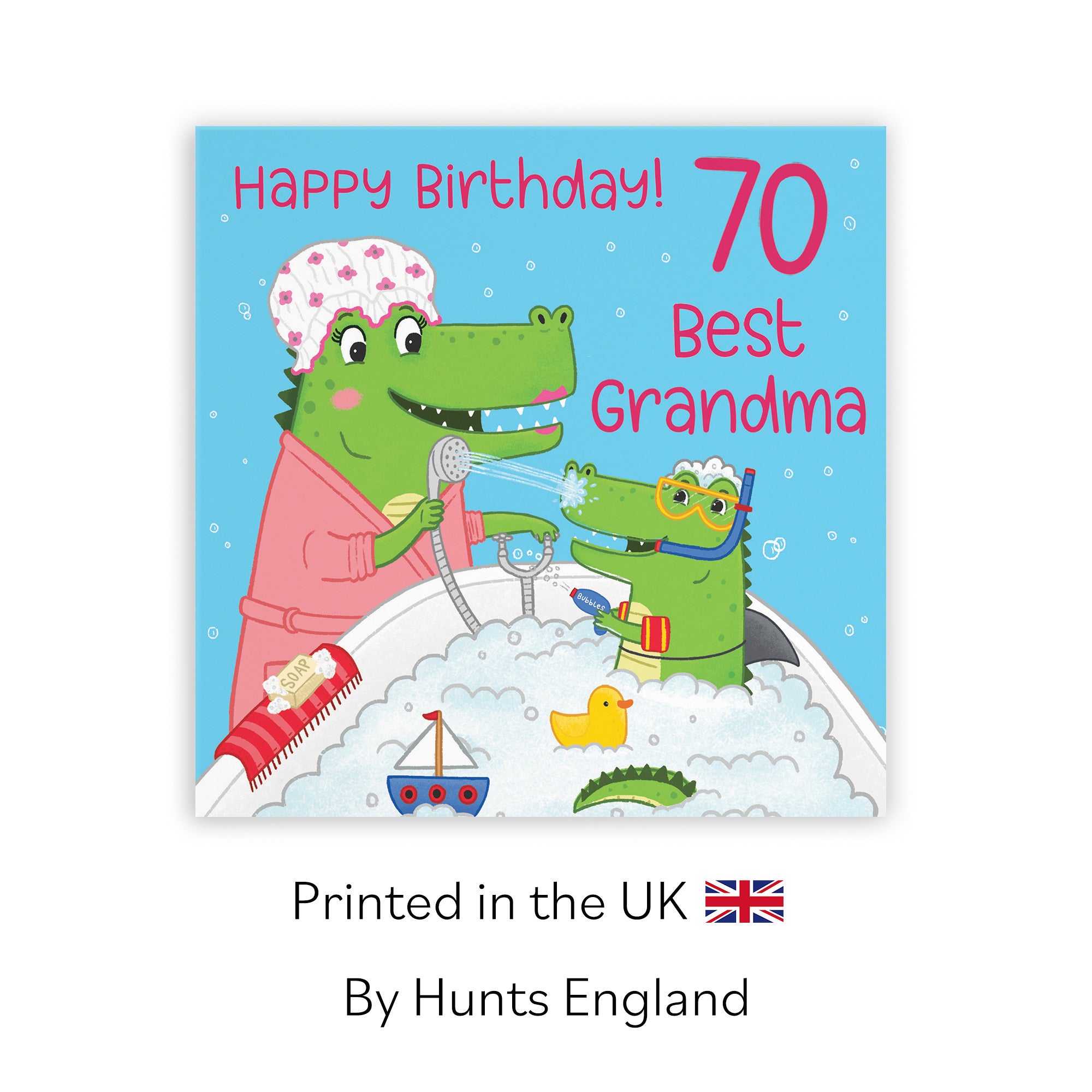 70th Grandma Birthday Crocodile Bath Time Card Imagination - Default Title (LG01650)