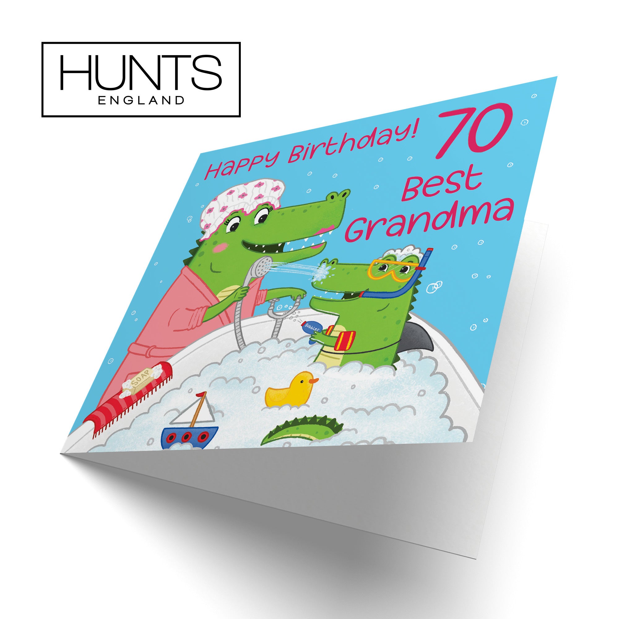 70th Grandma Birthday Crocodile Bath Time Card Imagination - Default Title (LG01650)