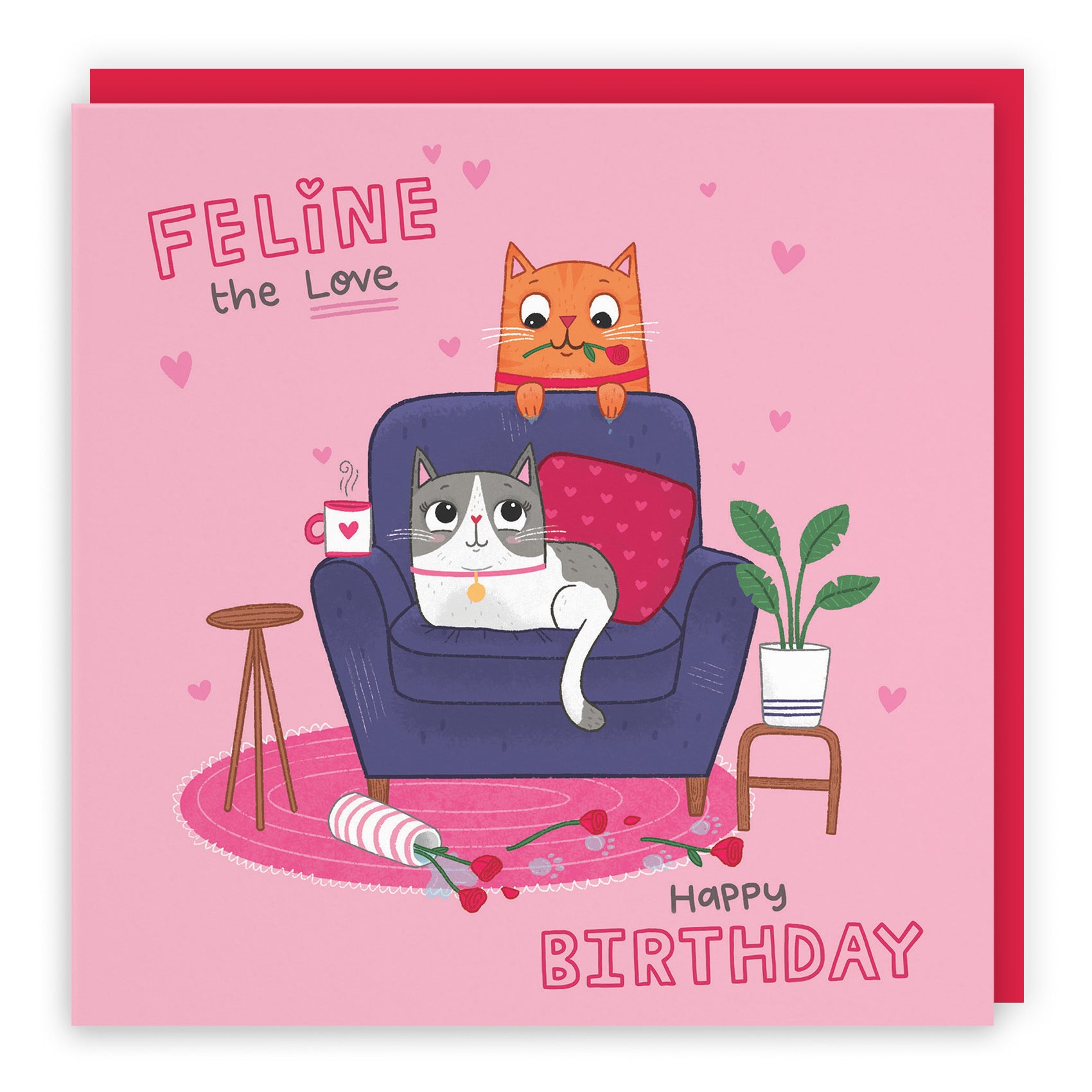 Cat Birthday Card Feline The Love Iconic - Default Title (LG01655)
