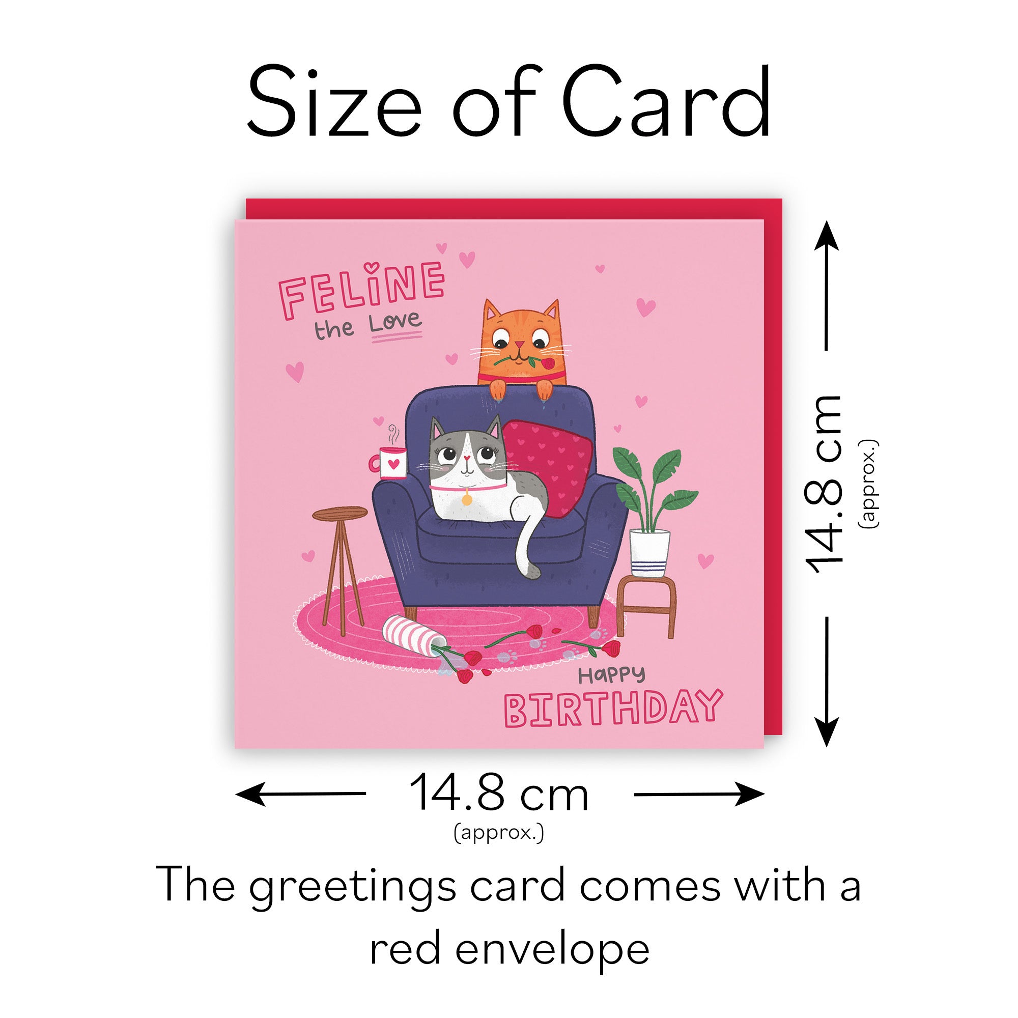 Cat Birthday Card Feline The Love Iconic - Default Title (LG01655)