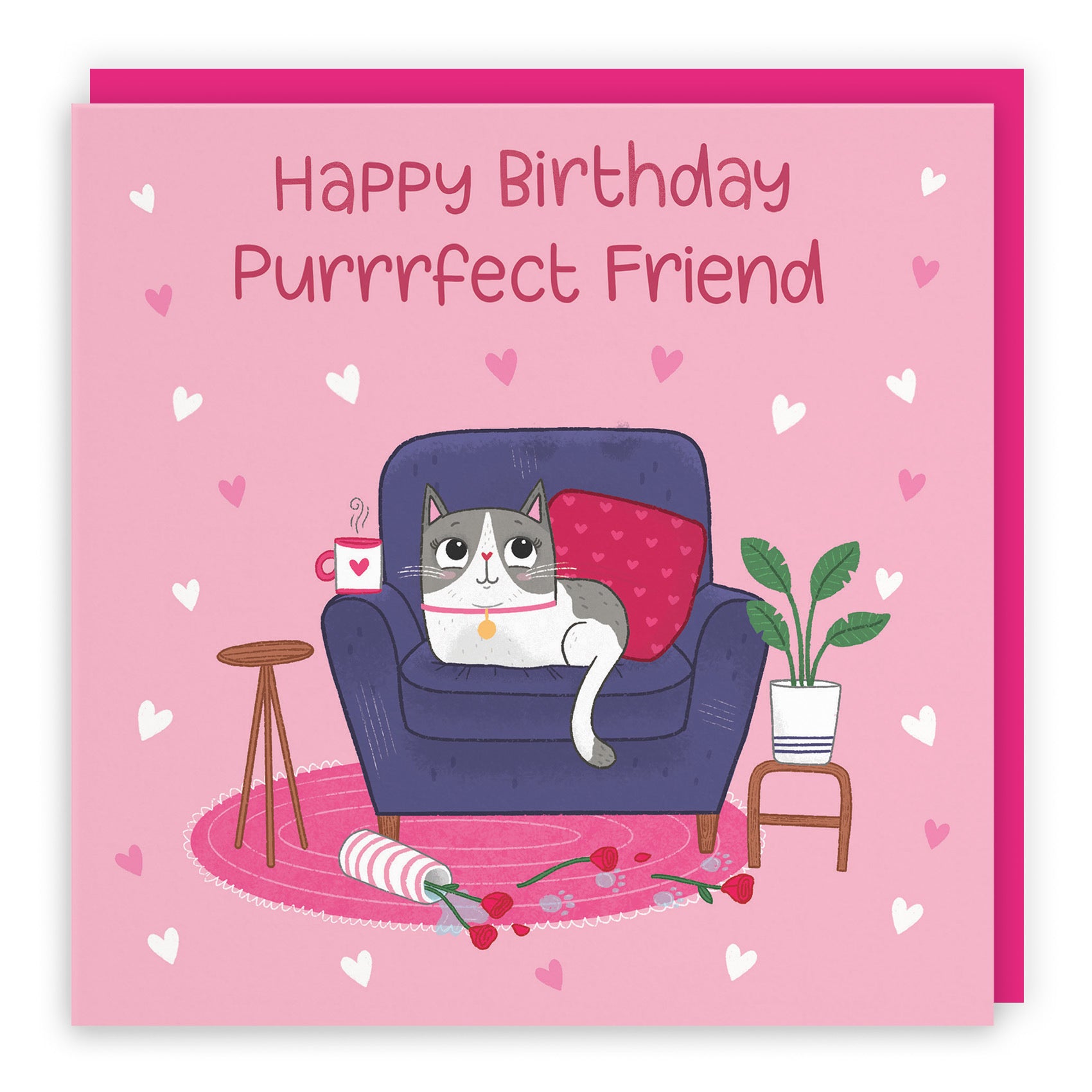 Friend Cat Birthday Card Iconic - Default Title (LG01657)