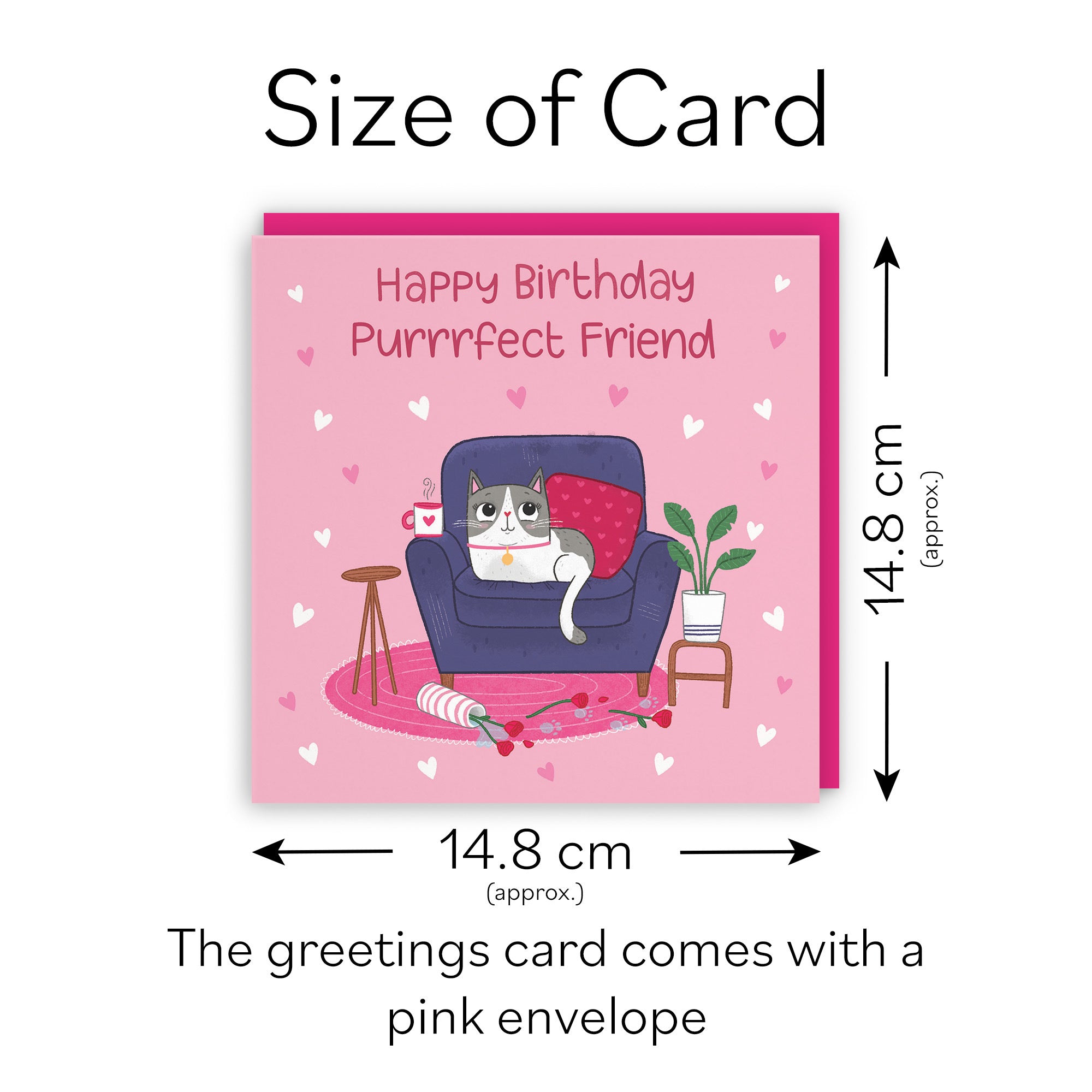 Friend Cat Birthday Card Iconic - Default Title (LG01657)