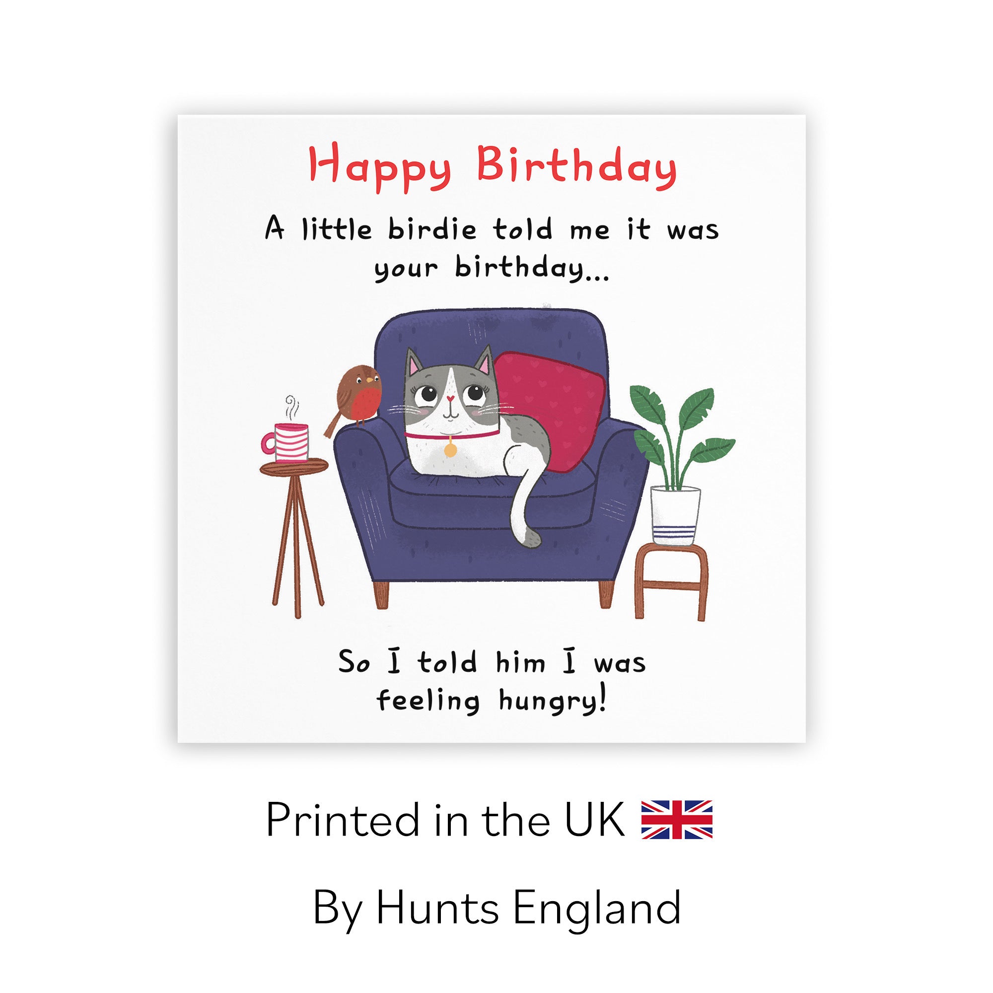 Funny Cat Birthday Card Feeling Hungry Iconic - Default Title (LG01660)