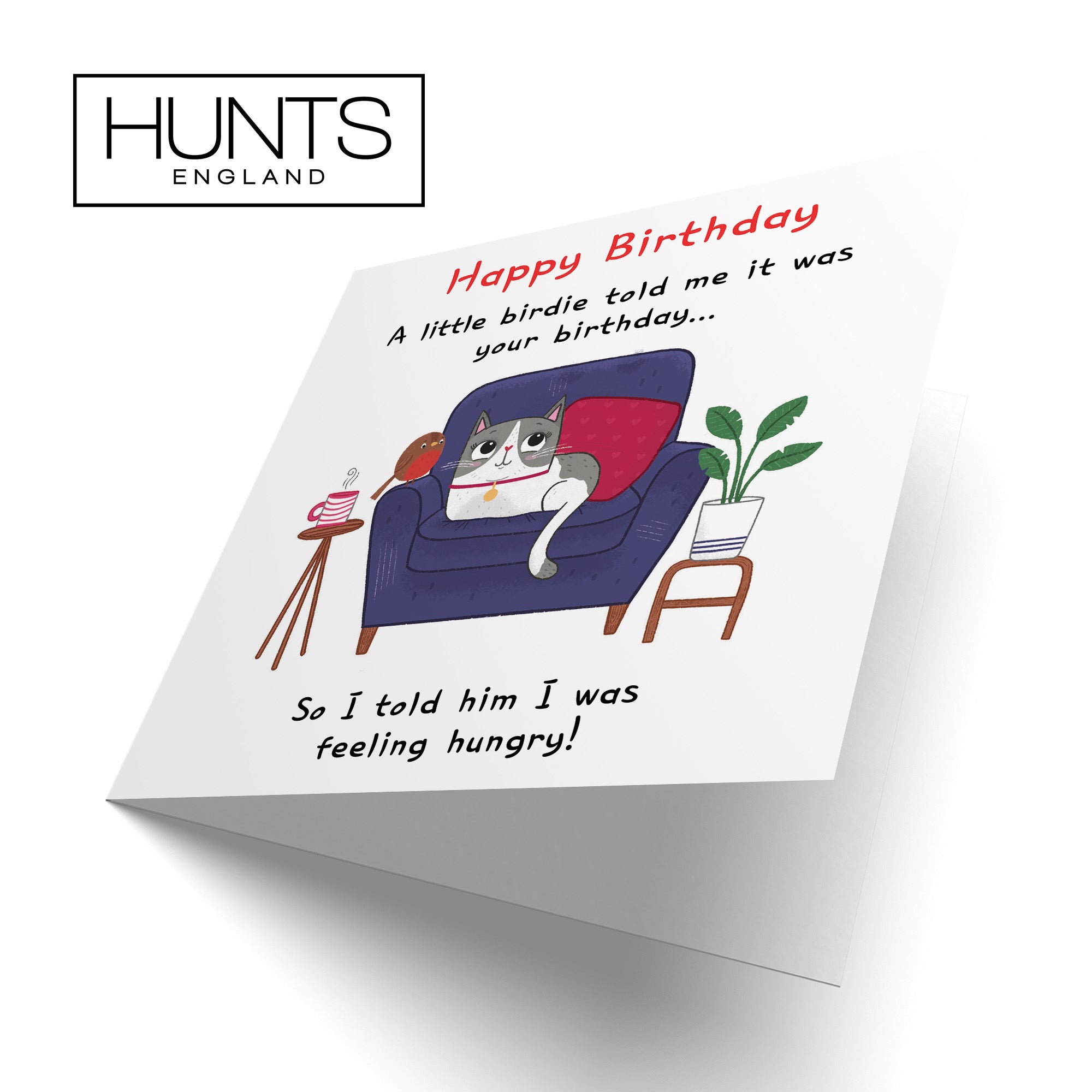 Funny Cat Birthday Card Feeling Hungry Iconic - Default Title (LG01660)