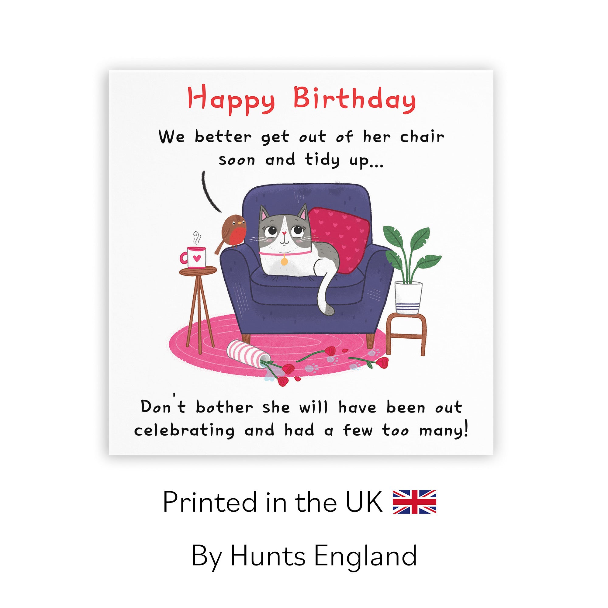 Funny Cat Birthday Card Out Of Her Chair Soon Iconic - Default Title (LG01661)
