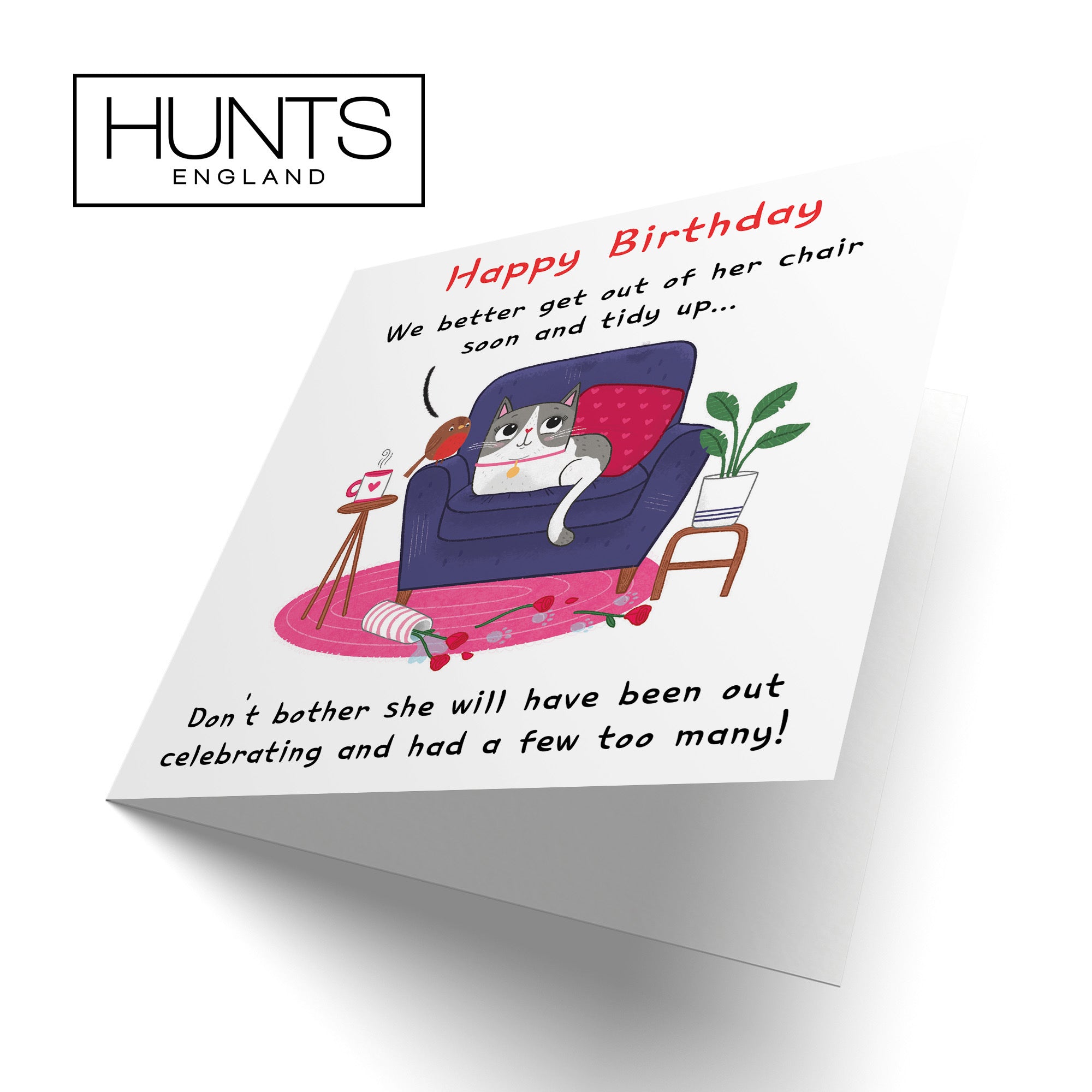 Funny Cat Birthday Card Out Of Her Chair Soon Iconic - Default Title (LG01661)