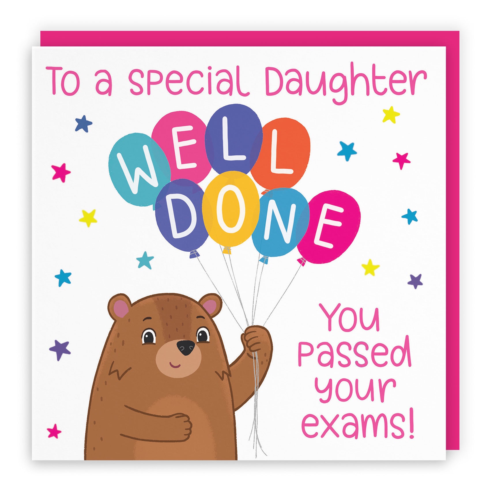 Daughter Passed Exams Congratulations Card Cute Bears - Default Title (LG01682)