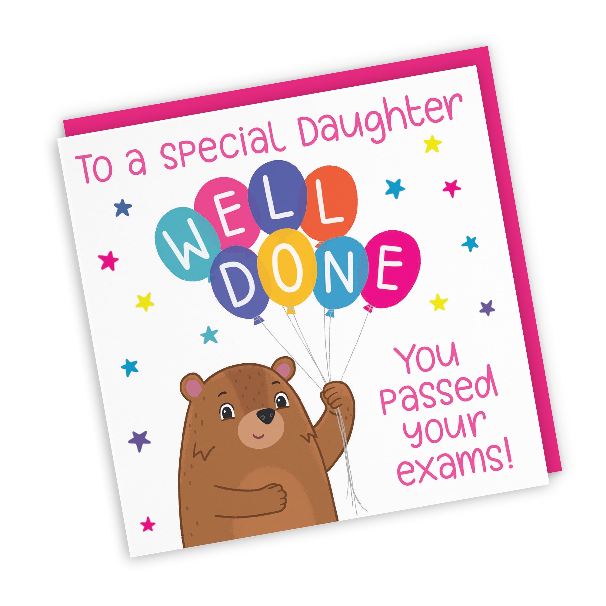 Daughter Passed Exams Congratulations Card Cute Bears - Default Title (LG01682)