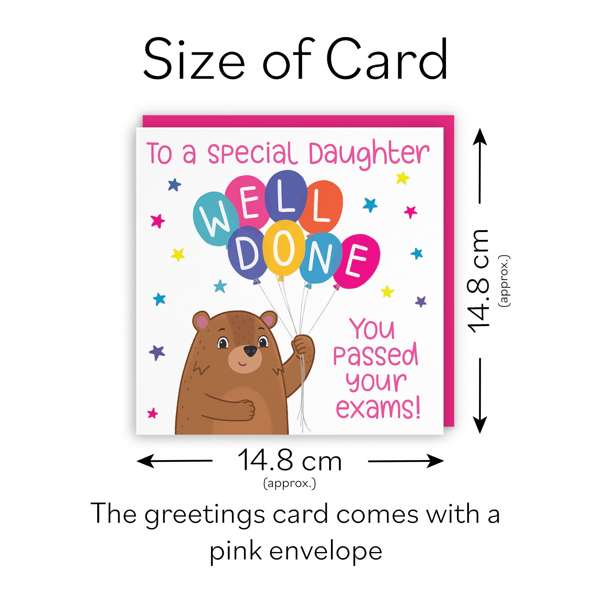 Daughter Passed Exams Congratulations Card Cute Bears - Default Title (LG01682)