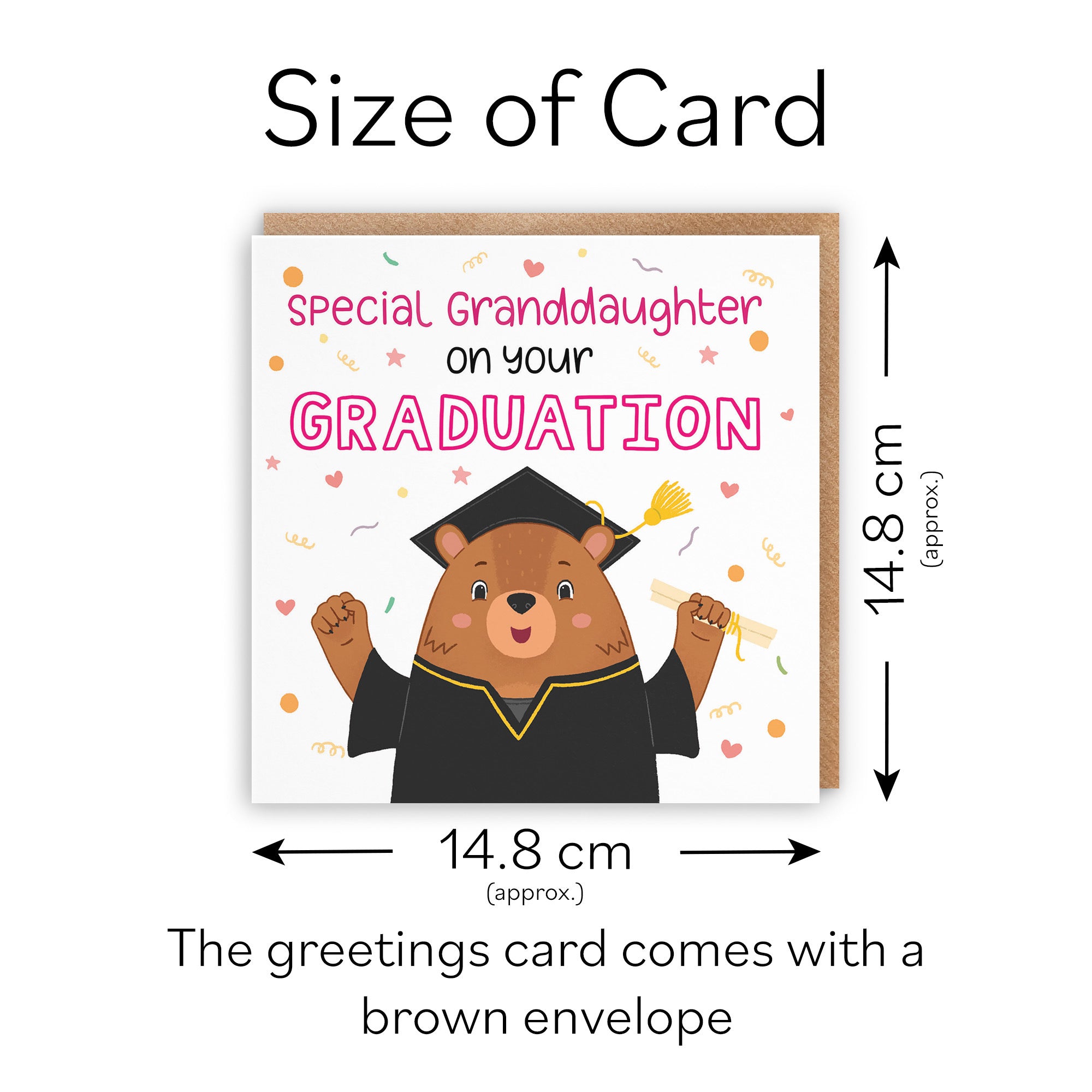 Granddaughter Graduation Card Cute Bears - Default Title (LG01686)
