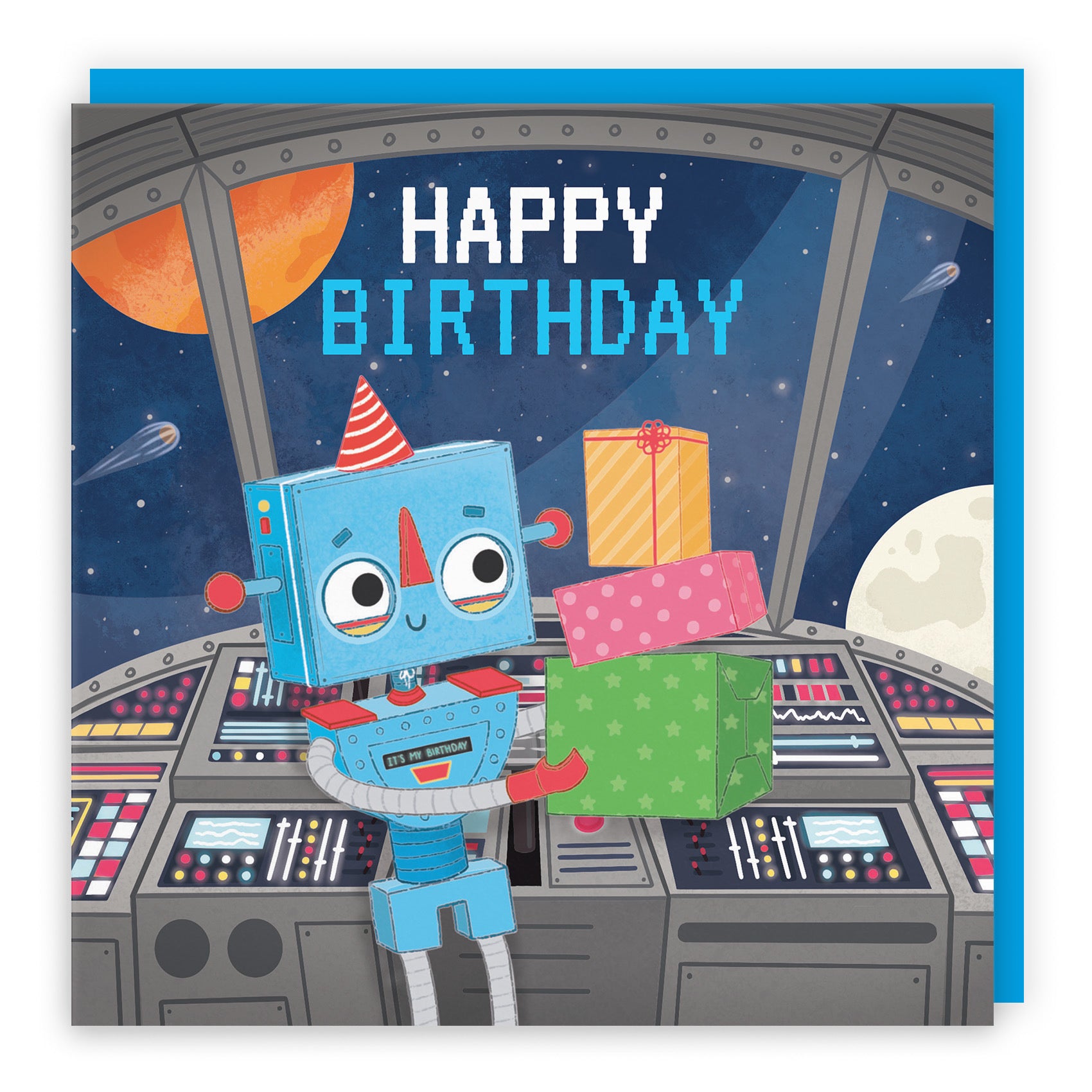 Space Robot Boys Birthday Card Imagination - Default Title (LG01688)