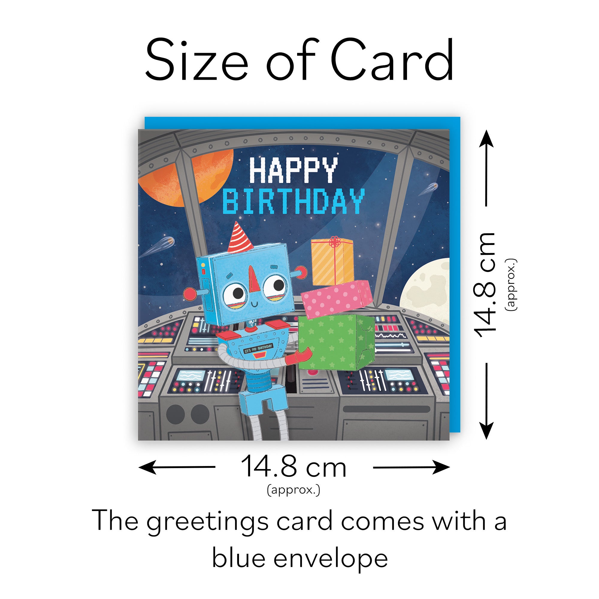 Space Robot Boys Birthday Card Imagination - Default Title (LG01688)