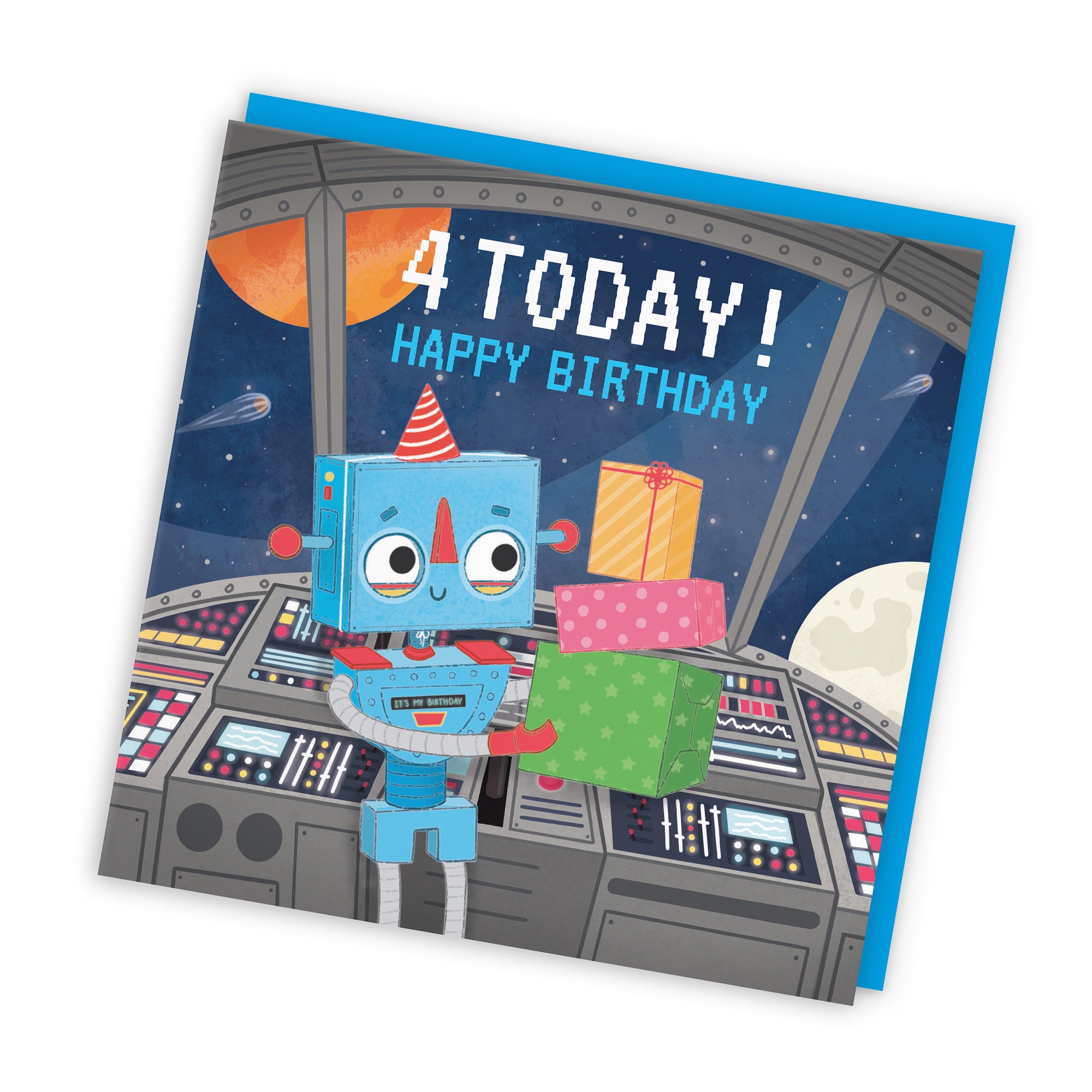 4th Space Robot Boys Birthday Card Imagination - Default Title (LG01690)