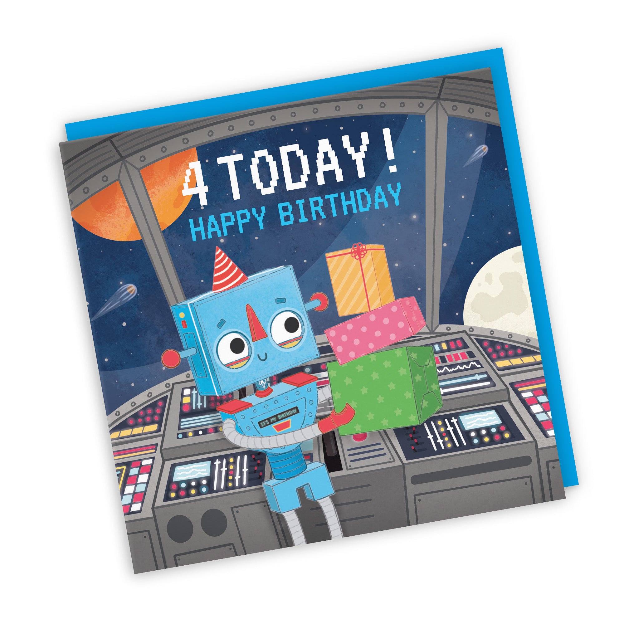 4th Space Robot Boys Birthday Card Imagination - Default Title (LG01690)